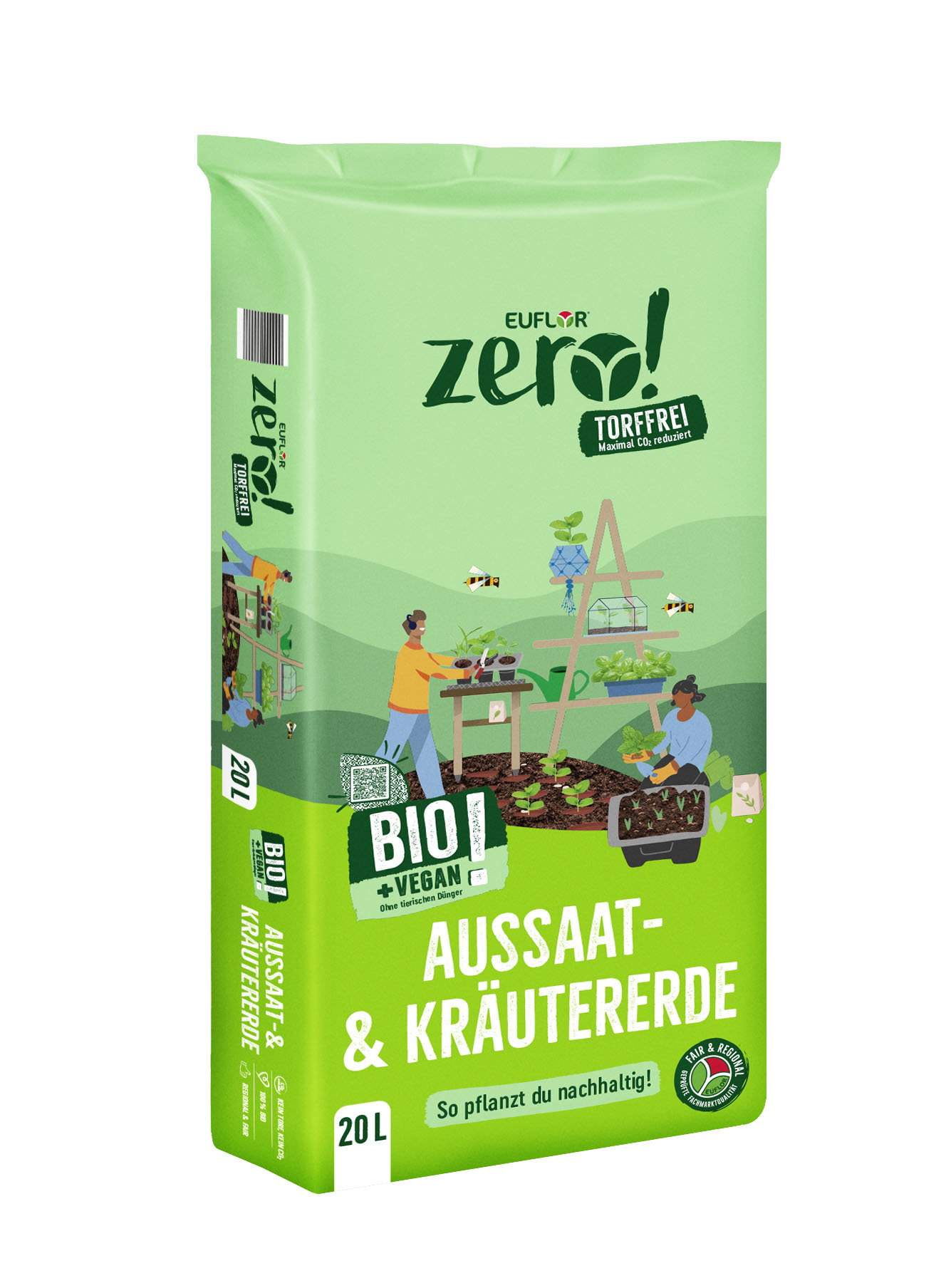 4008089017281_Zero_20L_Aussaat-und-Kr-utererde-3D-gek5OW0nyMQqS1nj Euflor zero! Bio Aussaat- & Kräutererde, 20 L