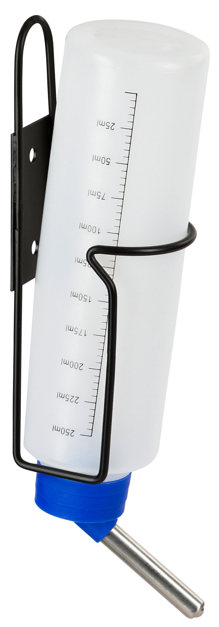 Kerbl Trinkflasche 250ml mit Halter aus Metall