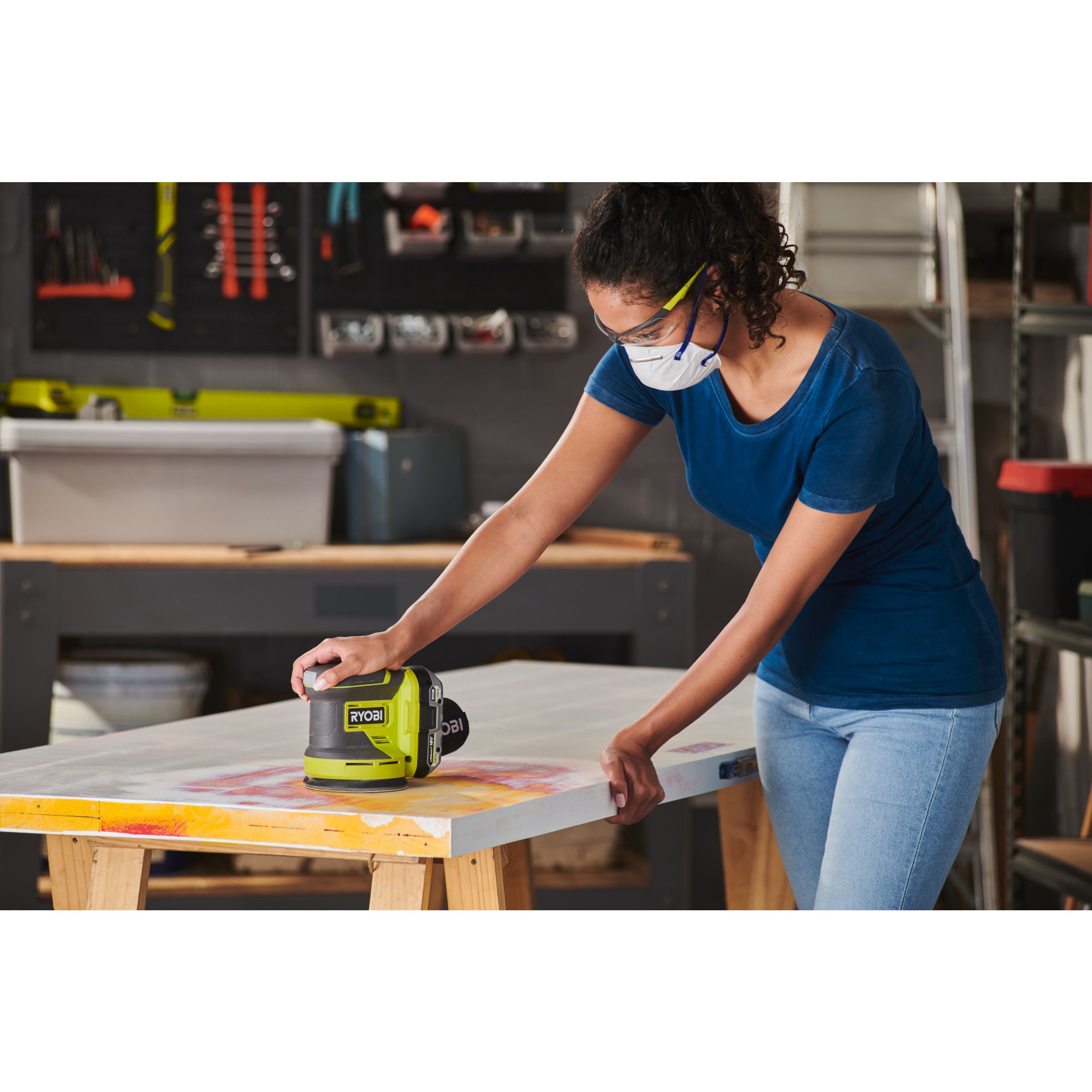 Ryobi 18 V ONE+ Akku-Exzenterschleifer RROS18-0 Ryobi 18 V ONE+ Akku-Exzenterschleifer RROS18-0