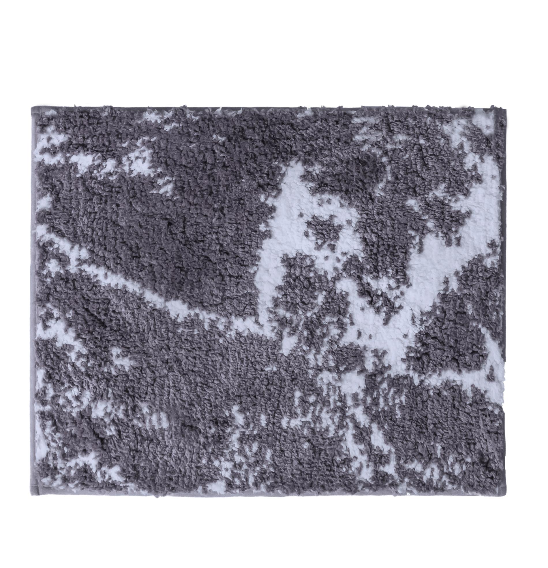 737174-1   TEPPICH 55X50 CM MARMOR GRAU-WEIß
