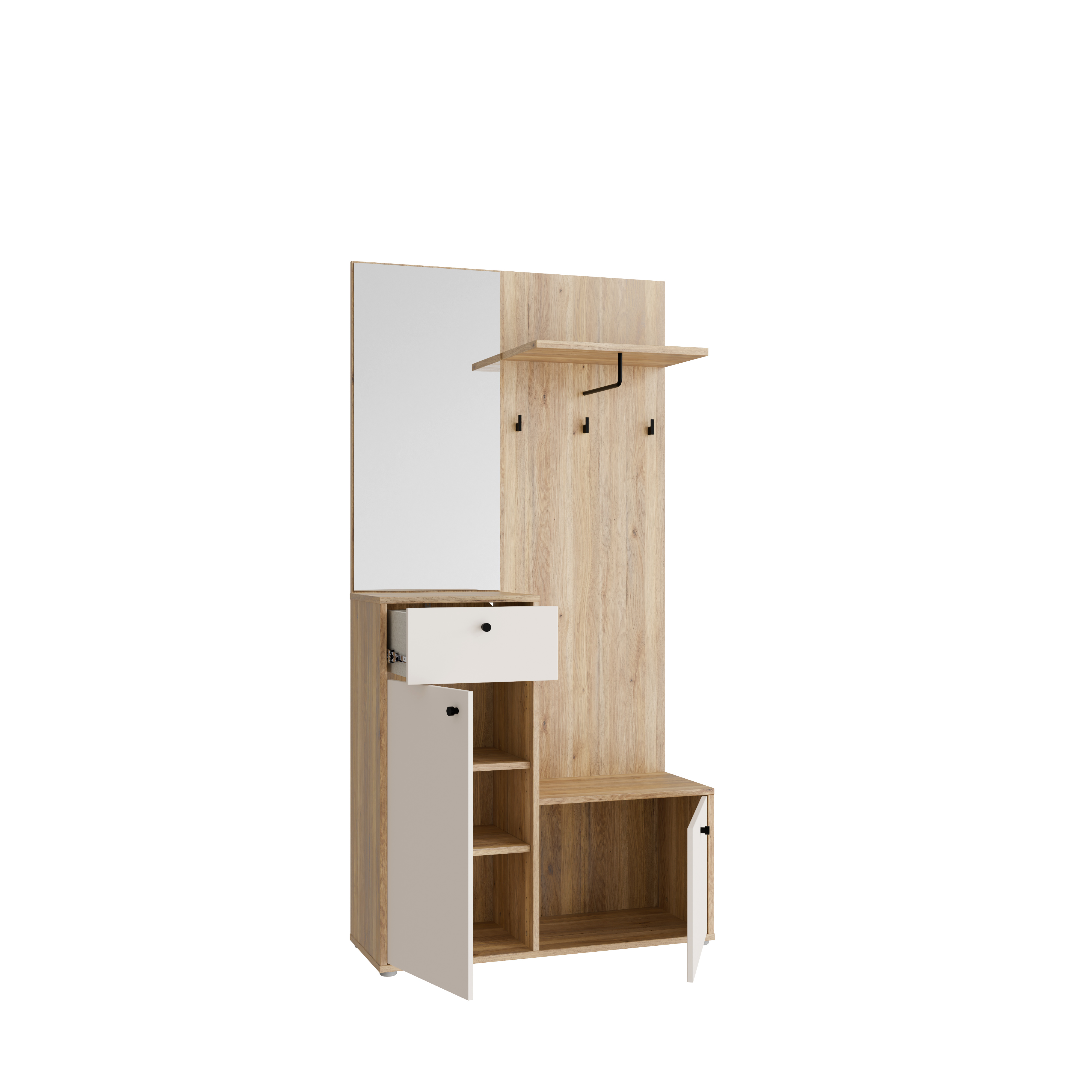 Forte Garderobe Ken Mauvella, oak/sand