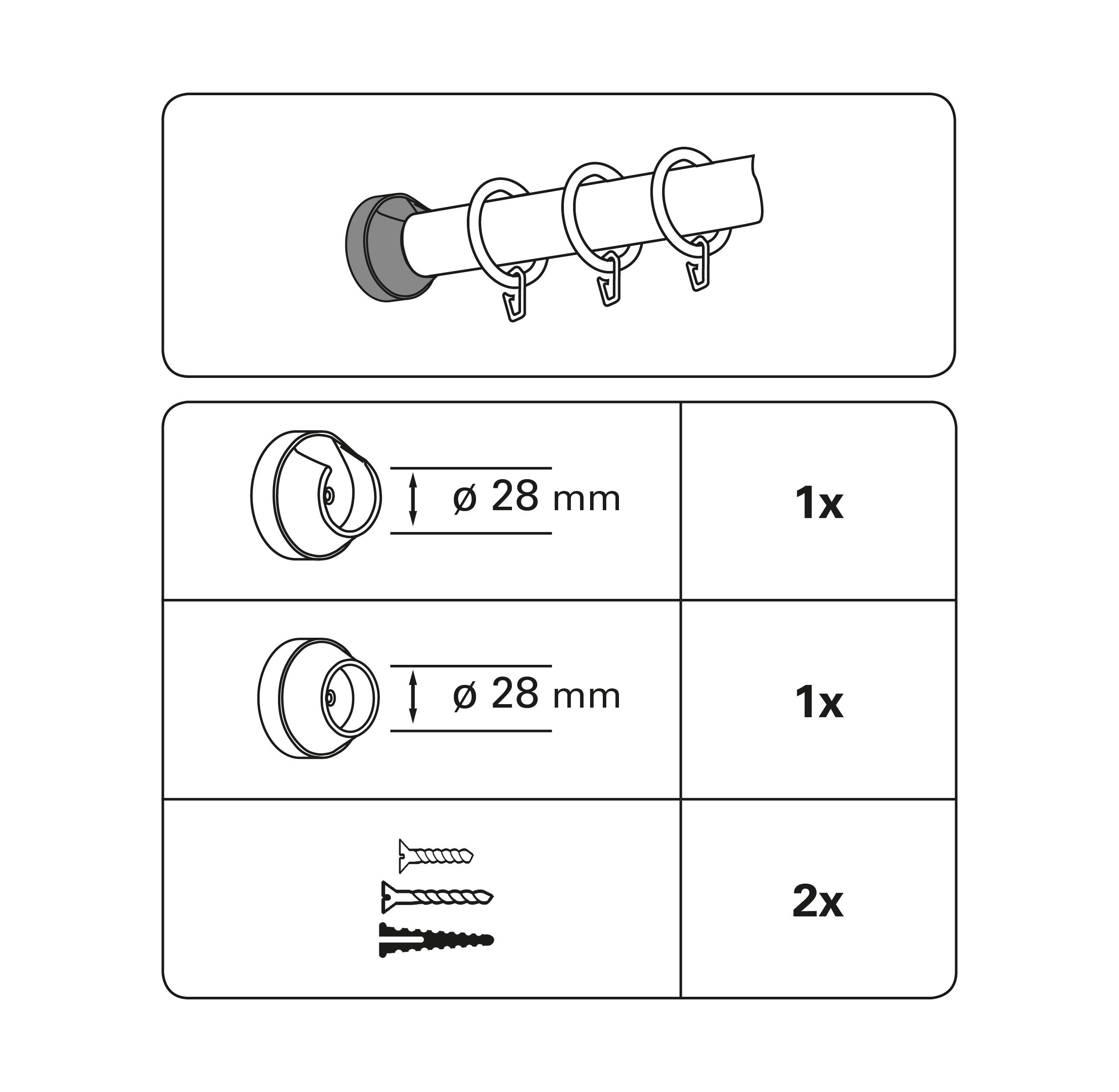 584225_02 GARDINIA H-WANDLAGER 28MM KOLONIAL