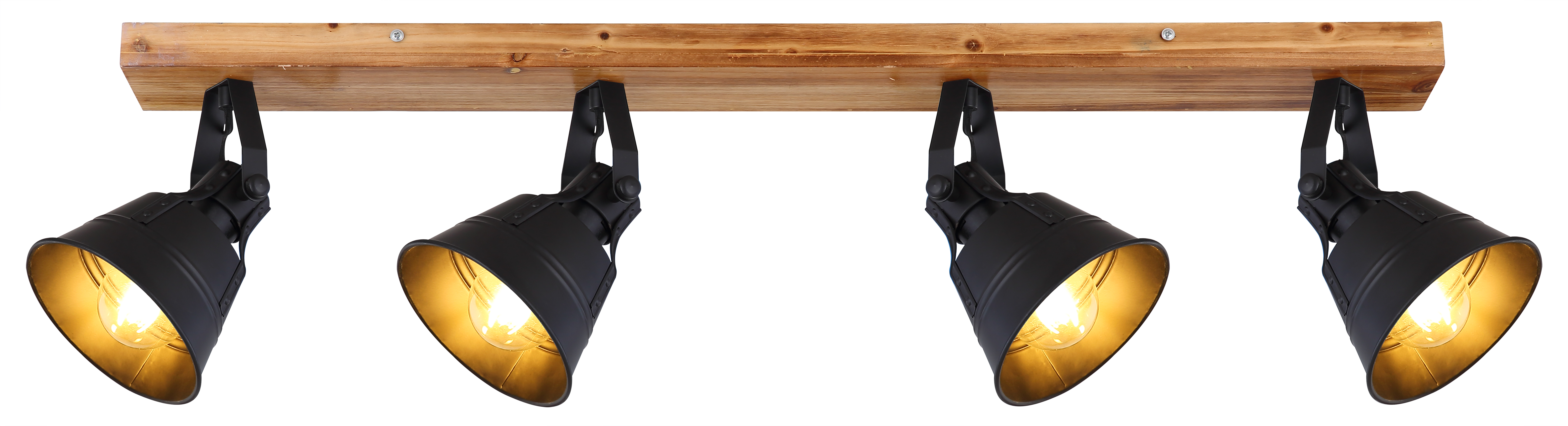 779578-4 Globo Strahler Holz Braun/schwarz vierflammig