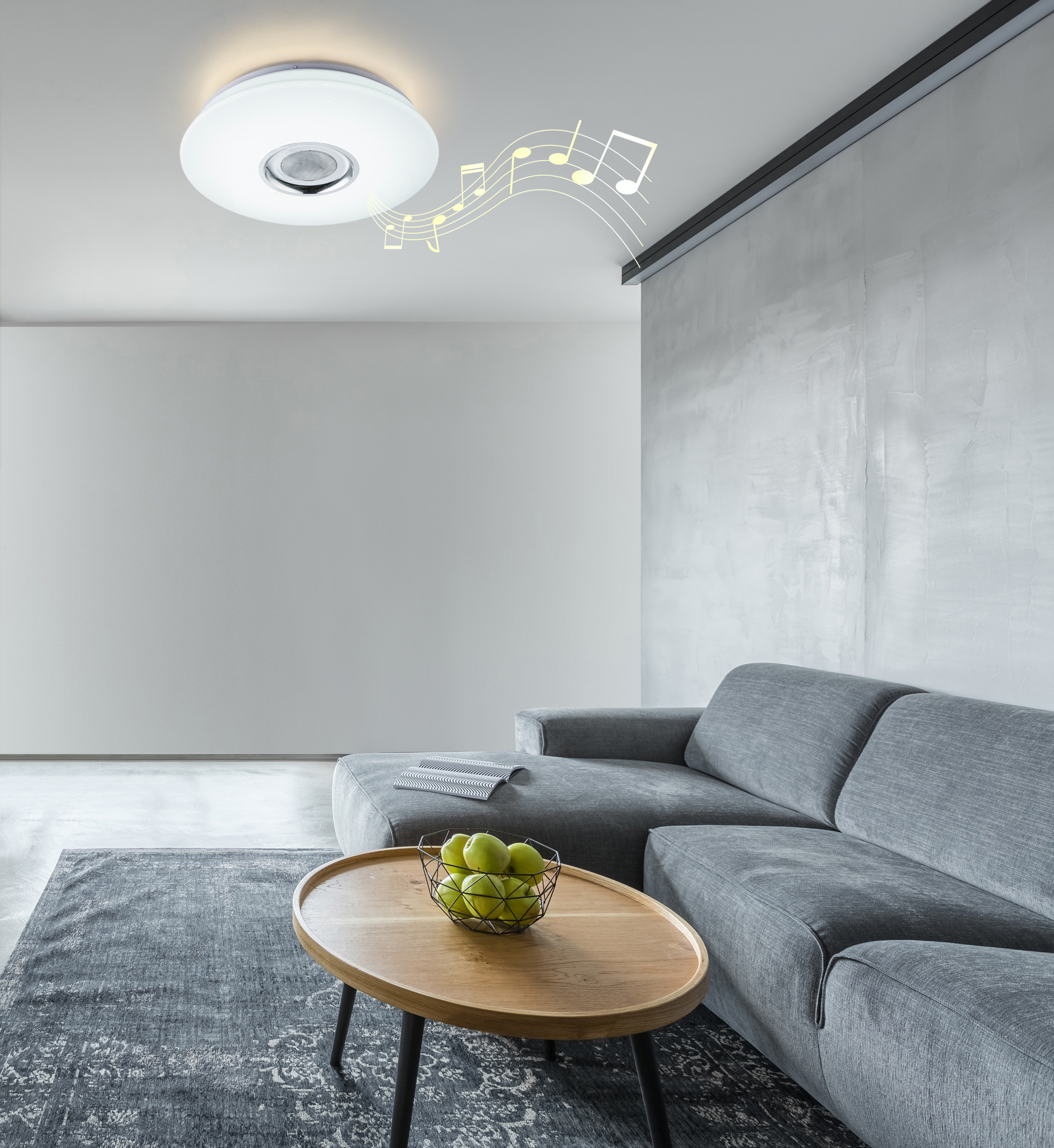 41329-18_am_b_ohk Globo Deckenleuchte, Sternenhimmel mit Lautsprecher