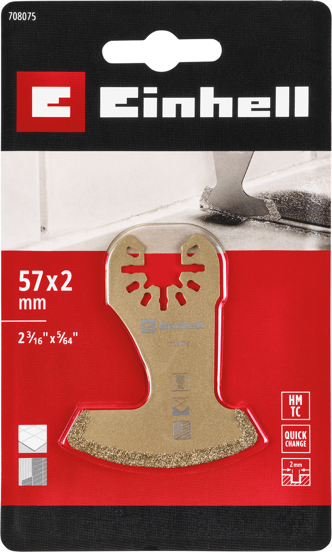 Einhell HM-Segmentmesser mit Universalaufnahme, 57 mm