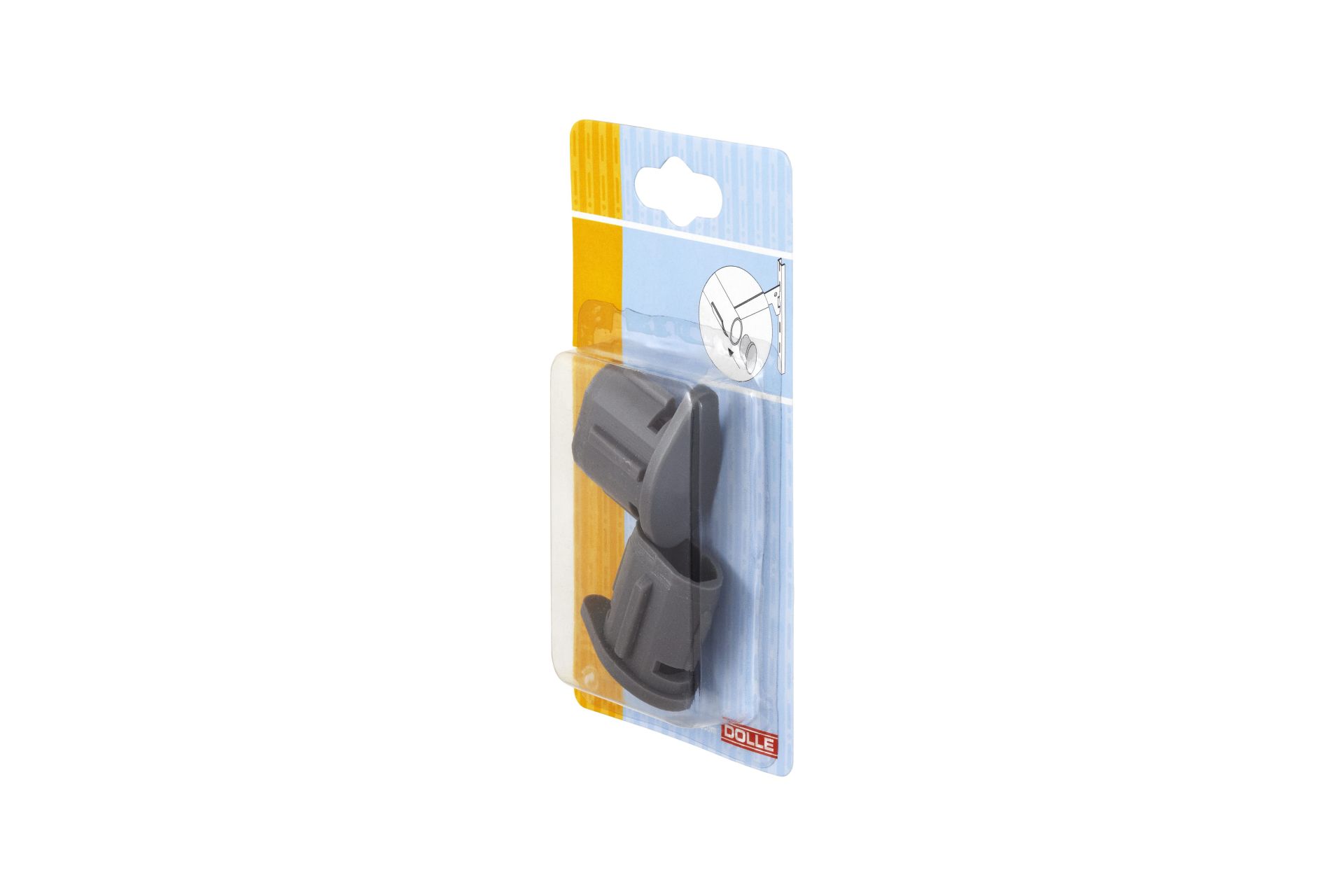 Dolle Kleiderstangen-Abdeckung Cap-Set, grau