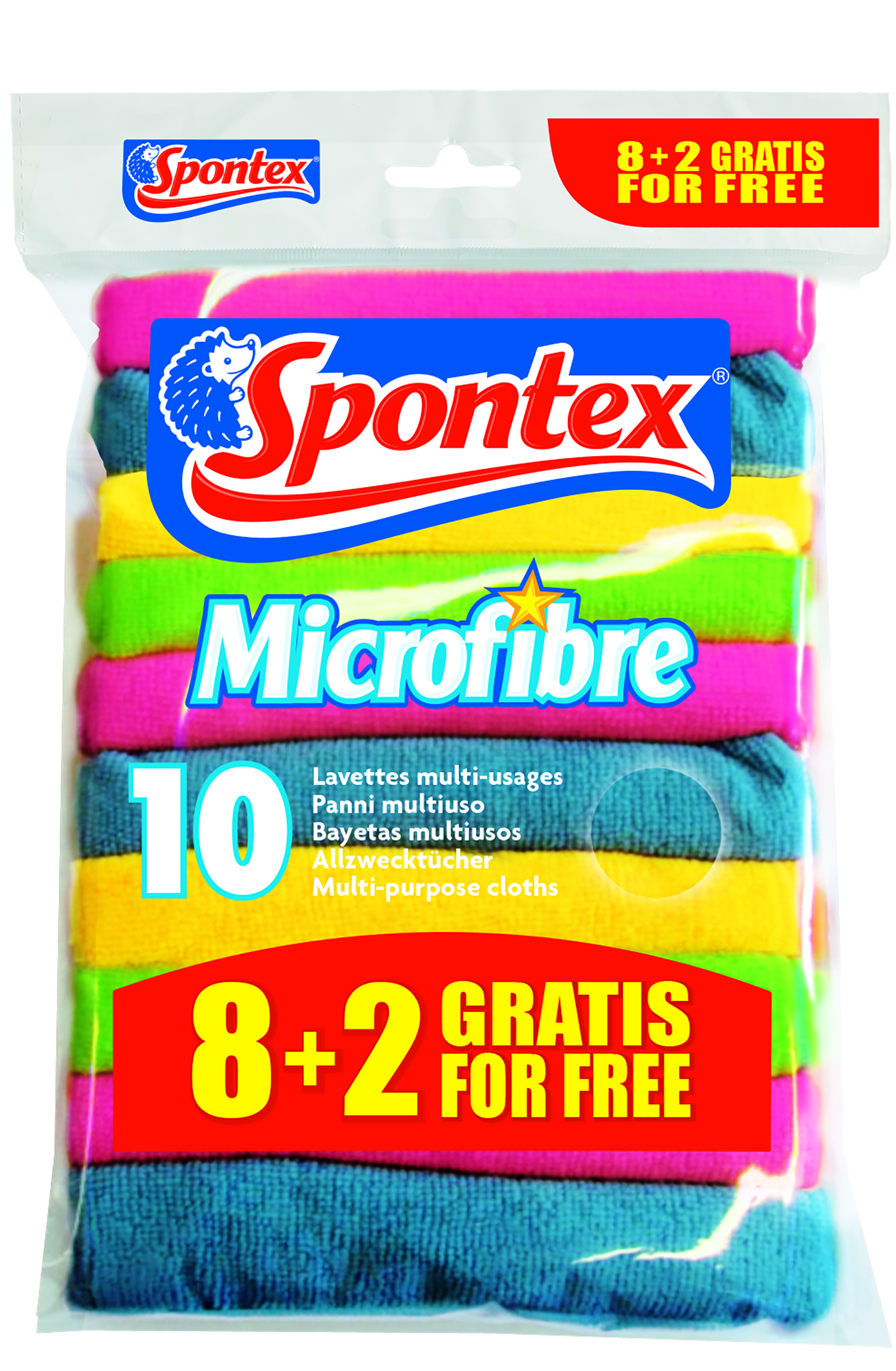 276898_19780028 SPONTEX ALLZWECKTÜCHER MICROFASER 8+2 PACK