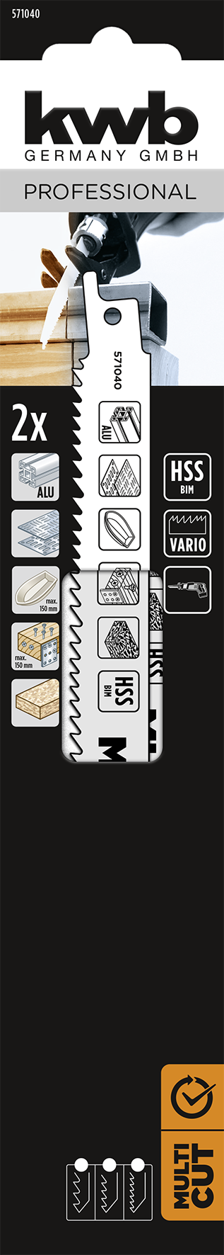 Kwb MULTICUT HSS-Bi-Metall-Säbelsägeblätter Kwb MULTICUT HSS-Bi-Metall-Säbelsägeblätter