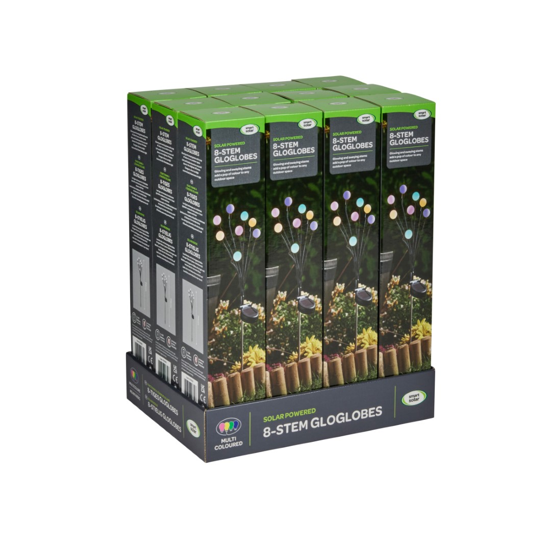 Smart Garden 8-Stern Solarleuchten, multicolored