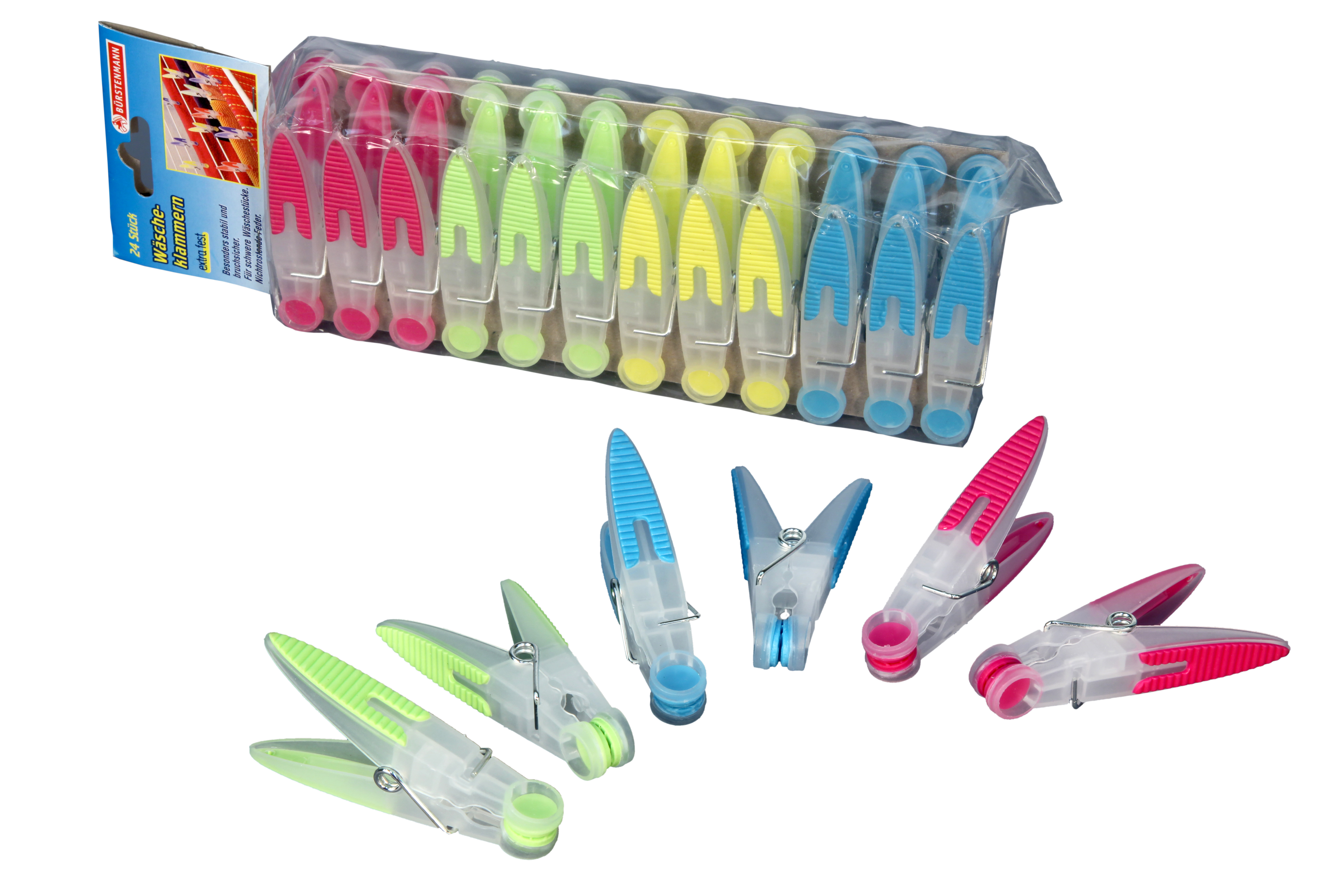 630902_335 BÜRSTENMANN WÄSCHEKLAMMERN 24ST. KUNSTSTOFF