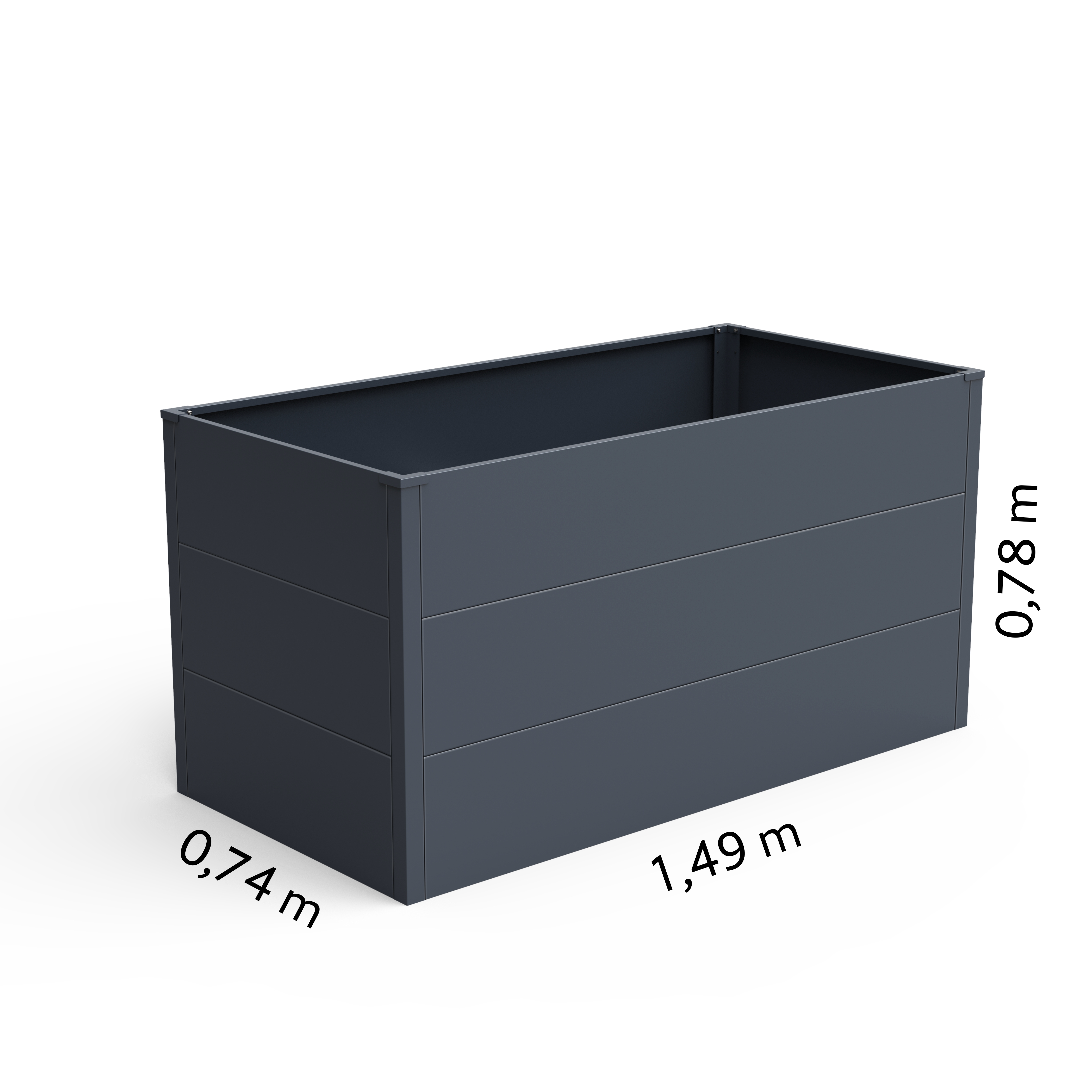 KGT Hochbeet UrbanGrow L, anthrazit-grau