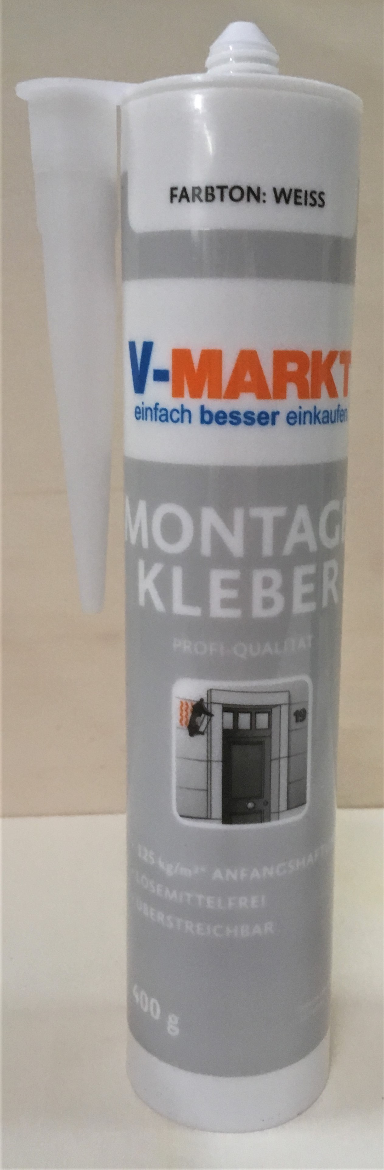 080734-VM-Montagekleber V-Baumarkt Montagekleber, 400 g, weiß