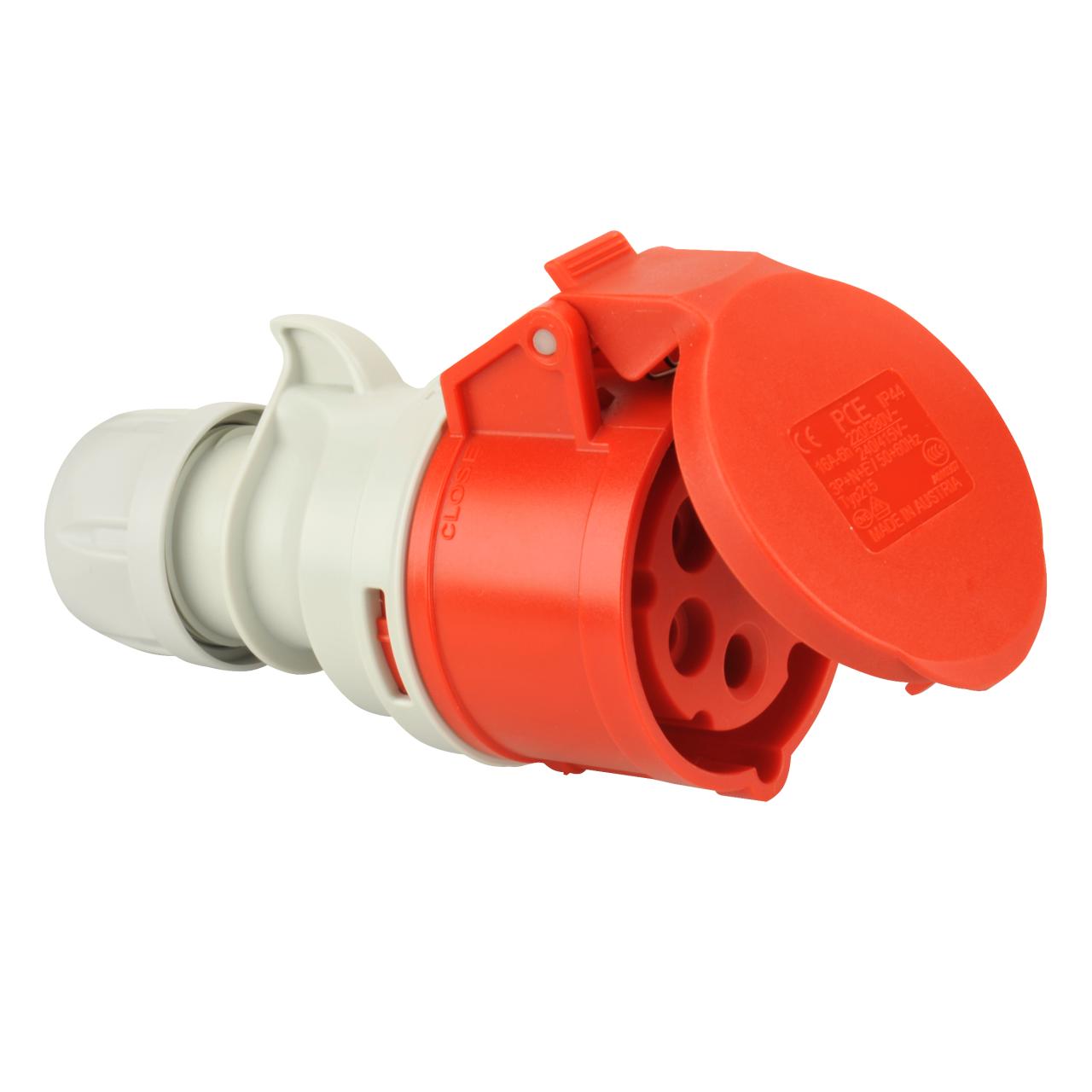 129673  CEE-KUPPLUNGS-STECKDOSE 16A,ROT