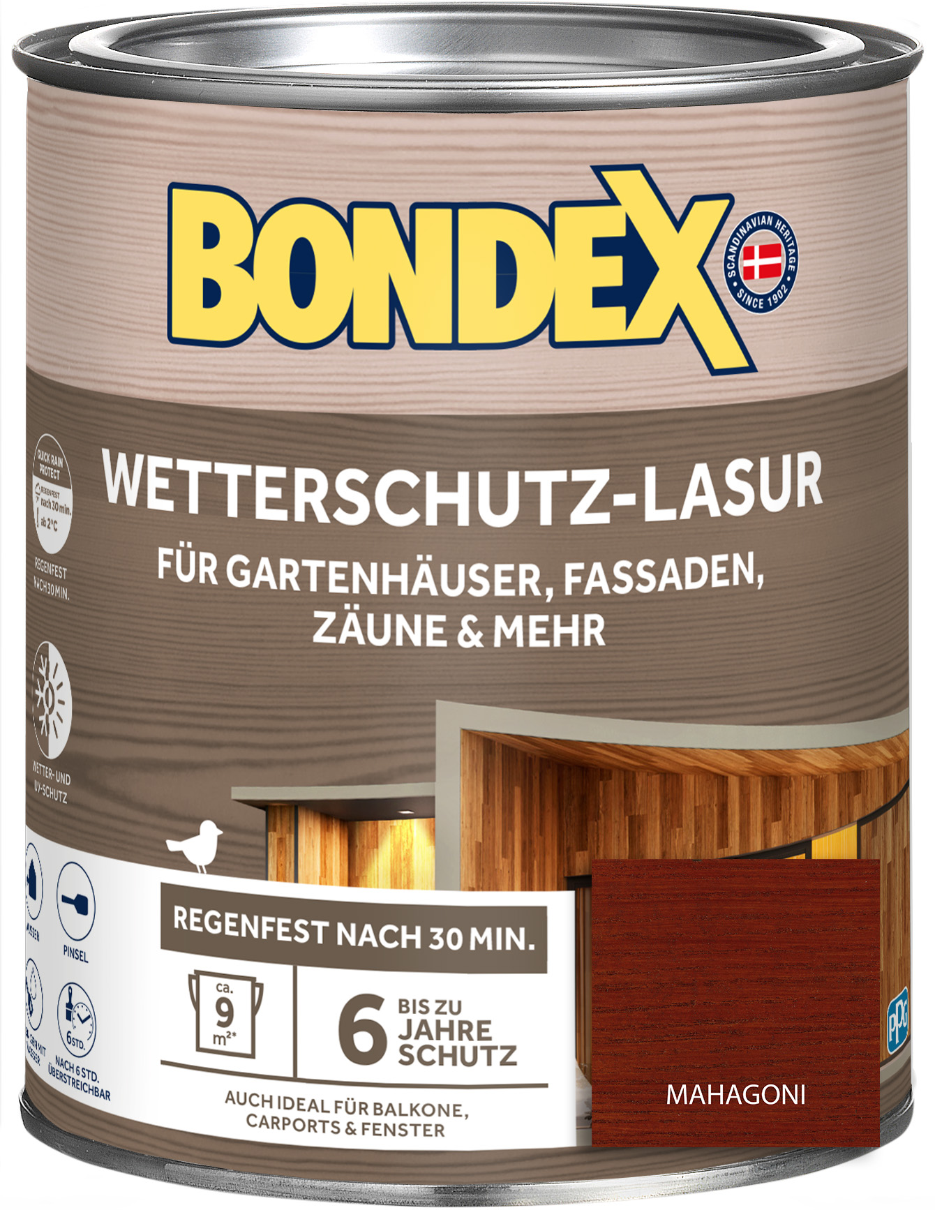 Bondex Wetterschutz-Lasur mahagoni, 0,75 l Bondex Wetterschutz-Lasur mahagoni, 0,75 l