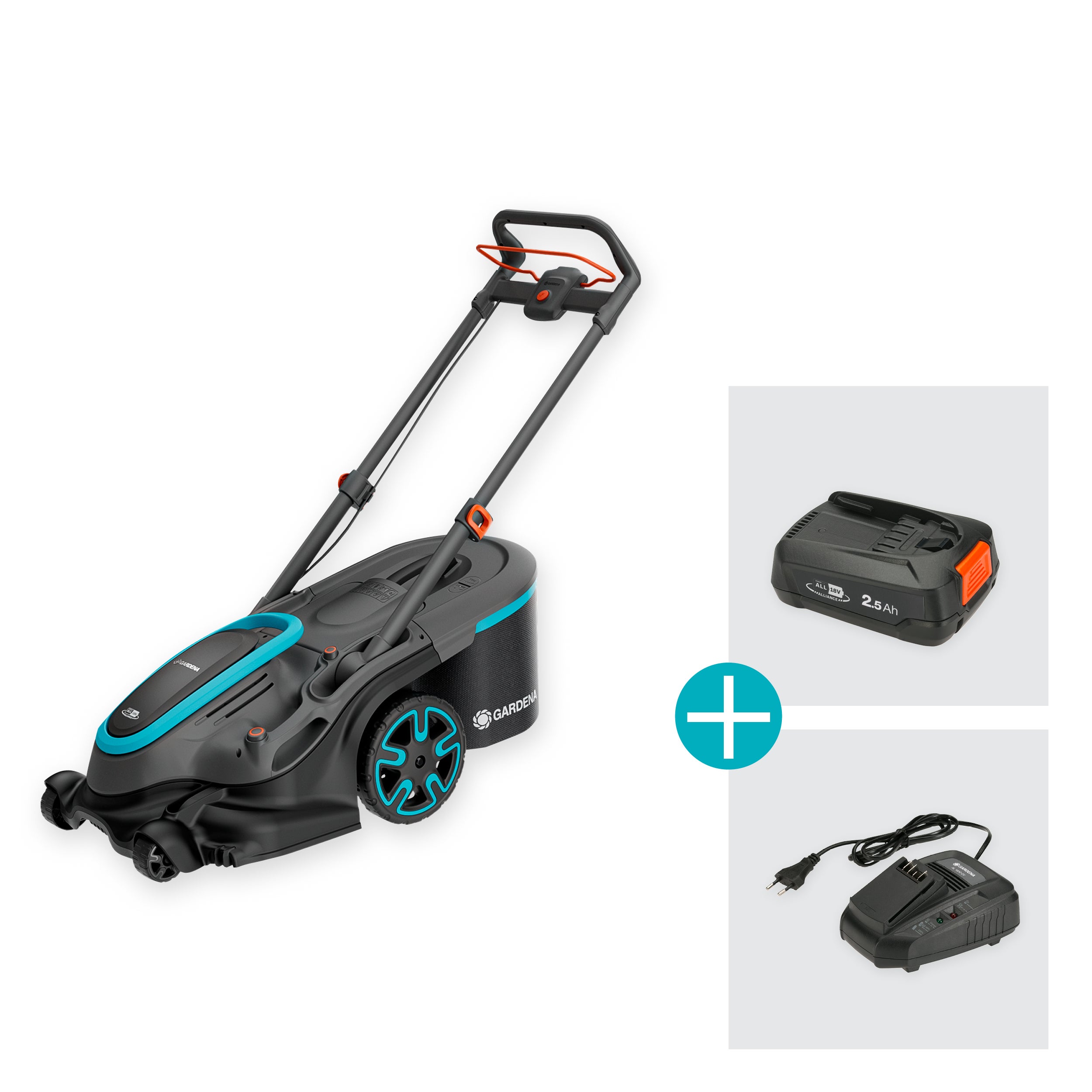 Gardena Akku-Rasenmäher PowerMax Duo 46/36V P4A Ready-To-Use Set 2 Gardena Akku-Rasenmäher PowerMax Duo 46/36V P4A Ready-To-Use Set 2