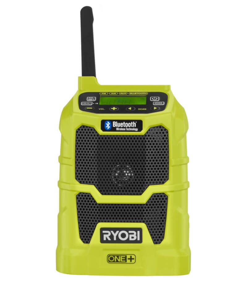 Ryobi Radio R18R-0 mit Bluetooth und Akkubetrieben