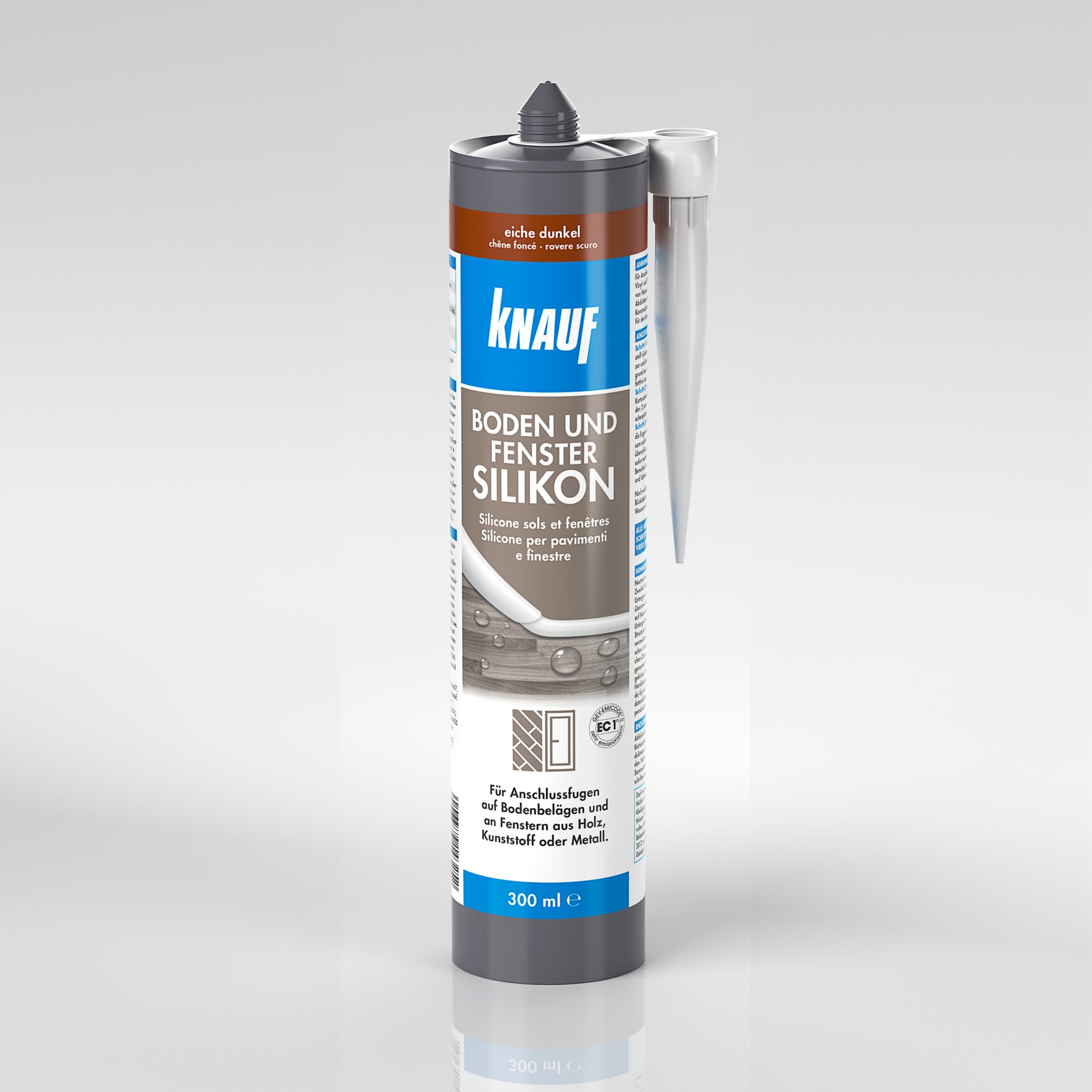 Knauf boden & fenster silikon, eiche dunkel, 300 ml