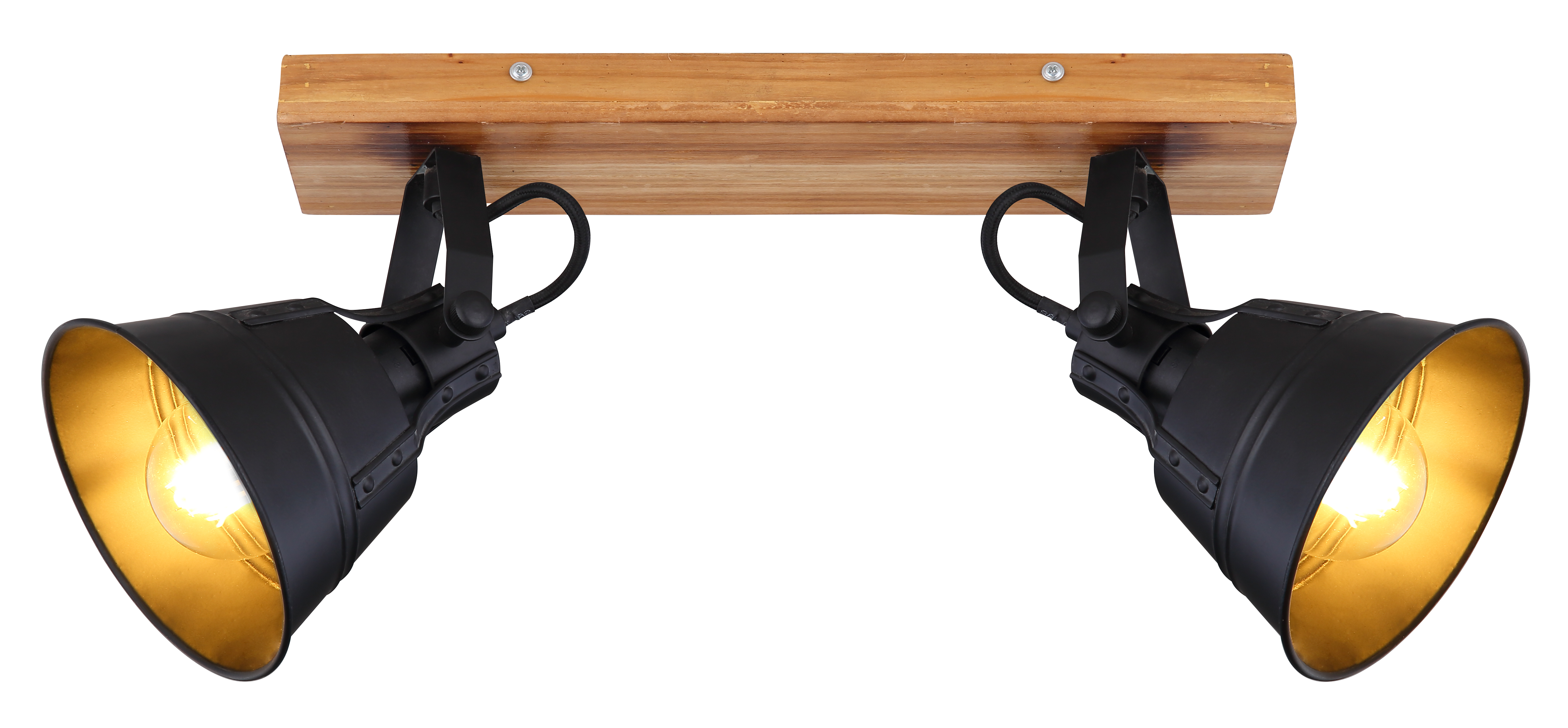 779573-4 Globo Strahler Holz Braun/schwarz zweiflammig