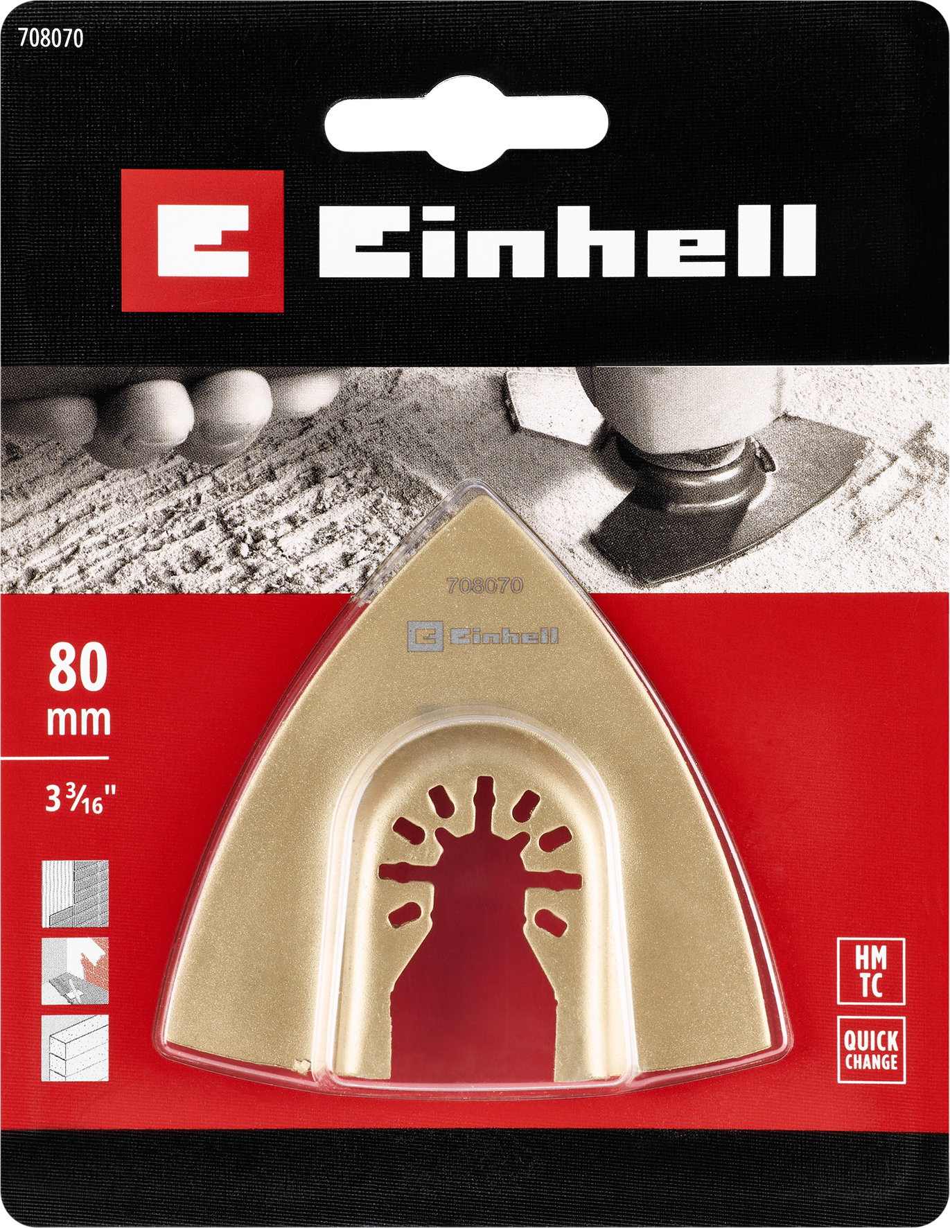 Einhell HM-Delta-Raspel mit Universalaufnahme, Ø 80 x 1,2 mm