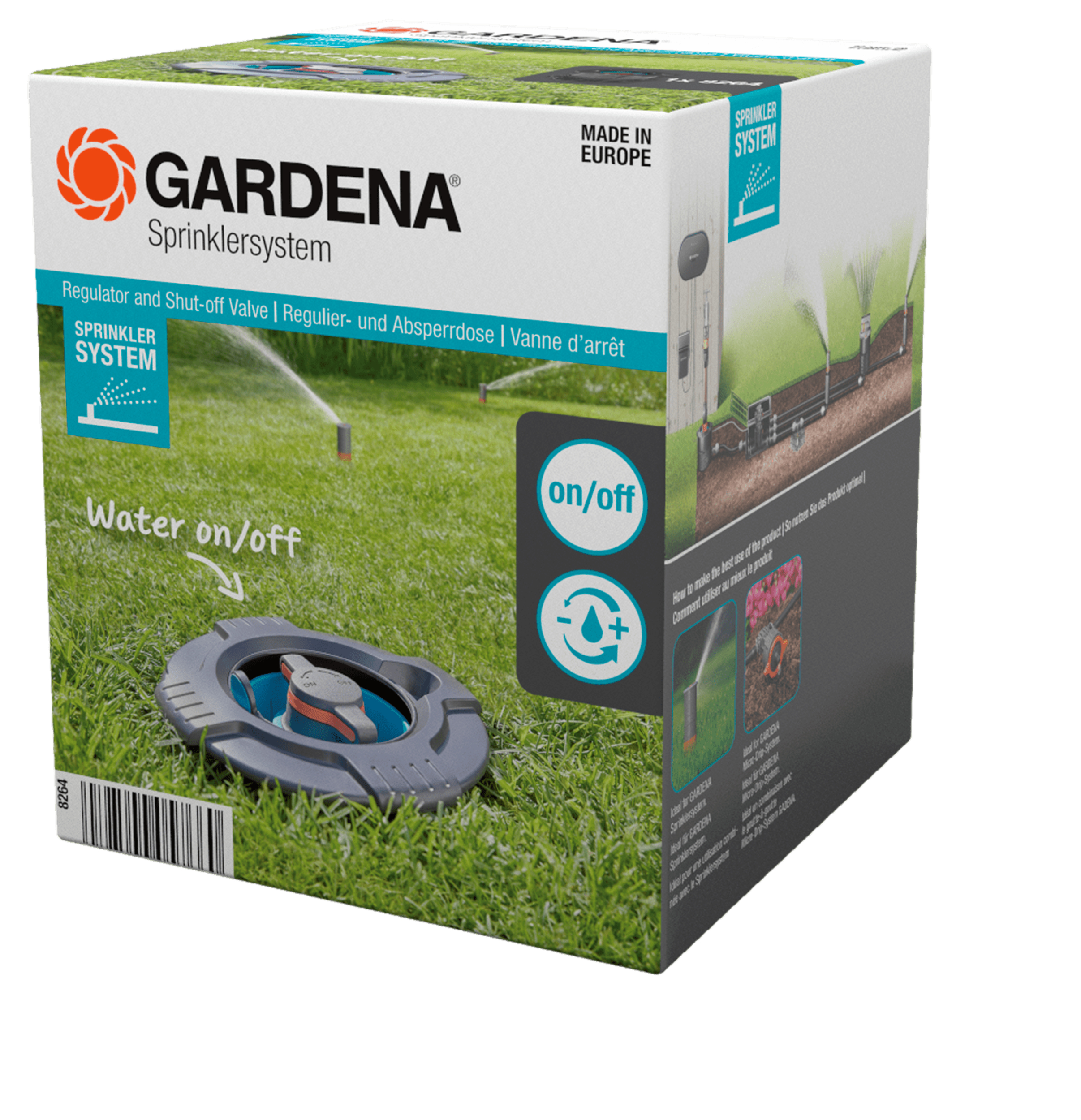 Gardena Sprinklersystem Regulier- und Absperrdose Gardena Sprinklersystem Regulier- und Absperrdose