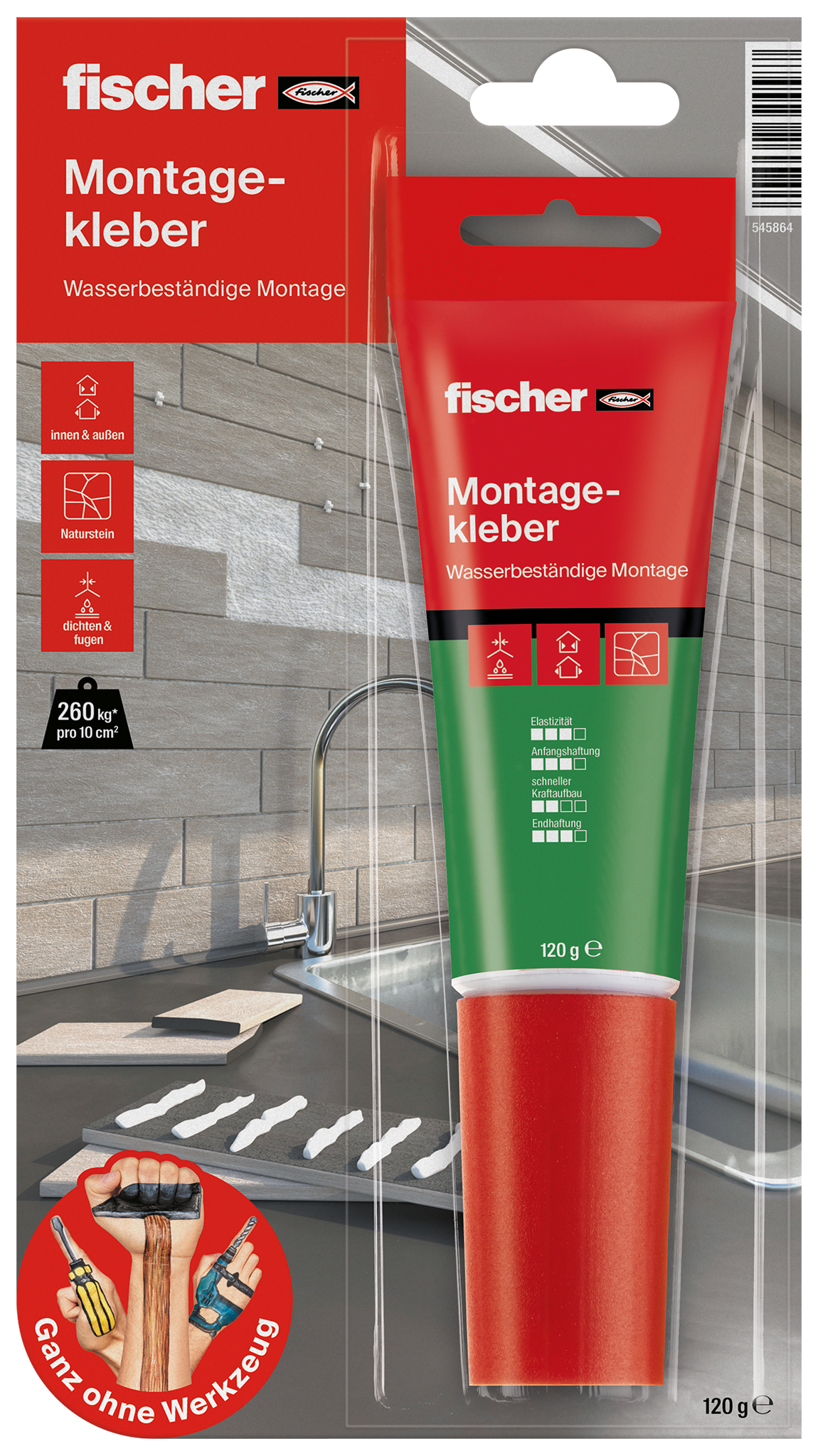 fischer GOW Montagekleber T, 80 ml fischer GOW Montagekleber T, 80 ml