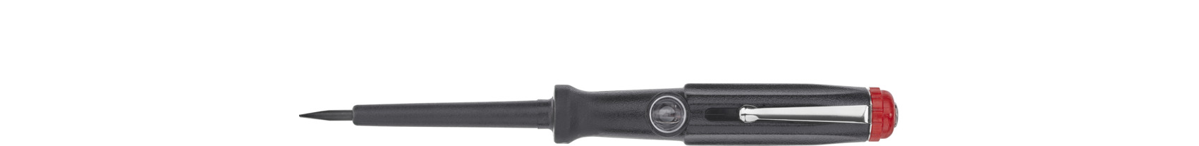 Wiha Spannungsprüfer 150-250 Volt, Schlitz schwarz, mit Ansteckclip in Blister