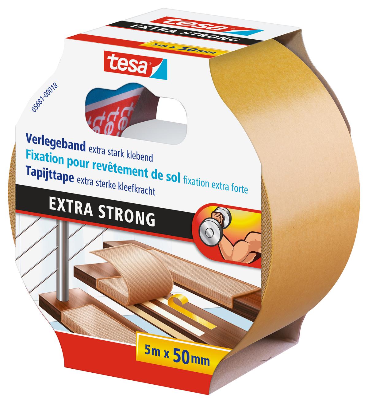tesa_Floorlaying_056810001811_LI406_right_pa tesa Verlegeband, extra stark klebend, 5 m