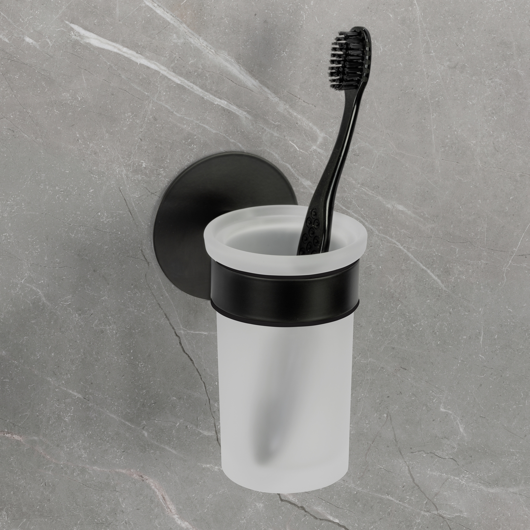 Schöner Wohnen Zahnputzbecherhalter Uno Meleto, schwarz Schöner Wohnen Zahnputzbecherhalter Uno Meleto, schwarz