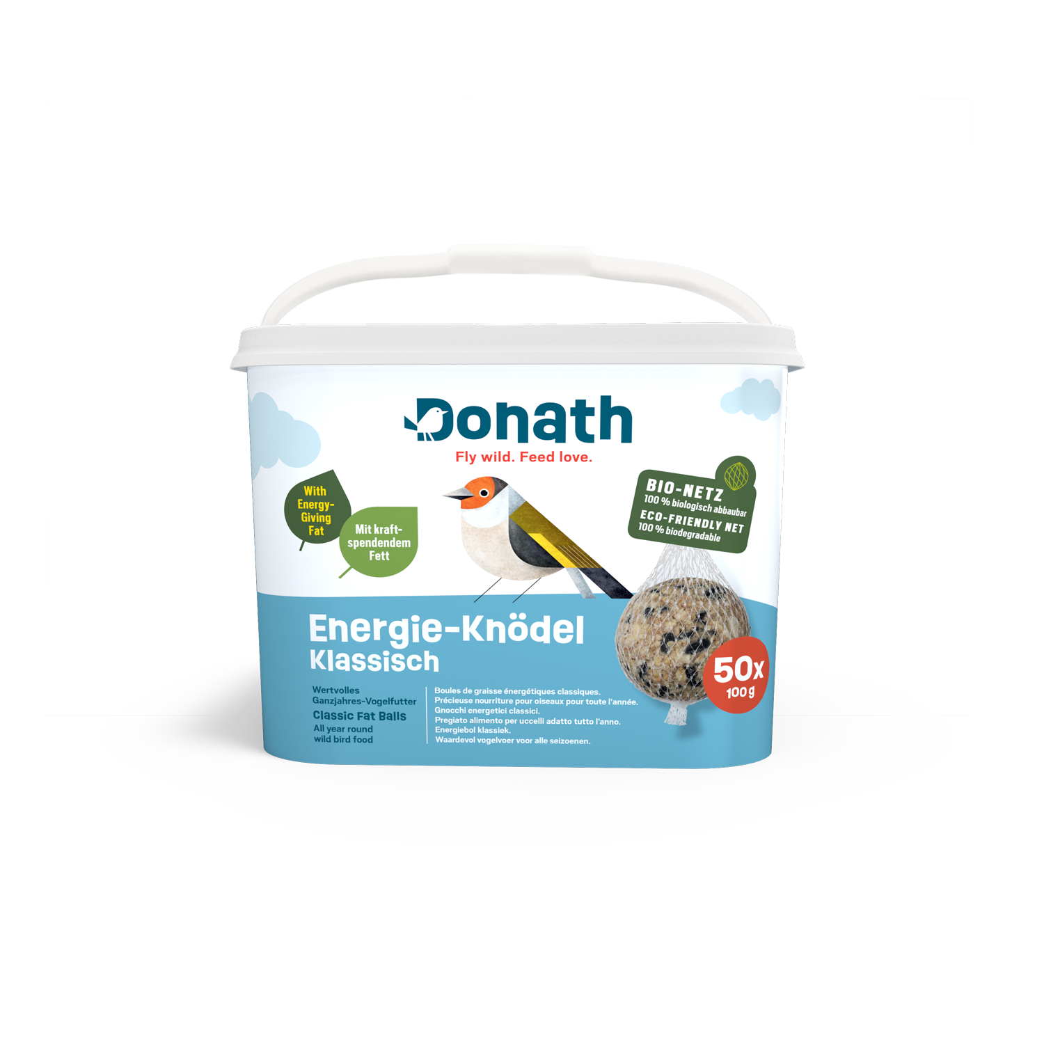 Donath Energie-Knödel -Klassisch- Im Bio-Netz, 50 x 100 g Donath Energie-Knödel -Klassisch- Im Bio-Netz, 50 x 100 g
