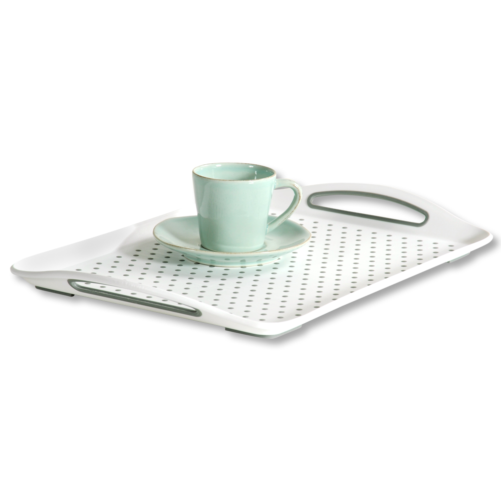 Kesper Serviertablett, rutschfest, PP-Kunststoff, weiß, 45,5 x 32 x 4,5 cm Kesper Serviertablett, rutschfest, PP-Kunststoff, weiß, 45,5 x 32 x 4,5 cm