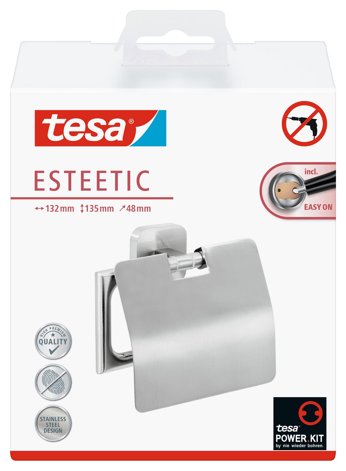 tesa Esteetic Toilettenpapierhalter, mit Deckel