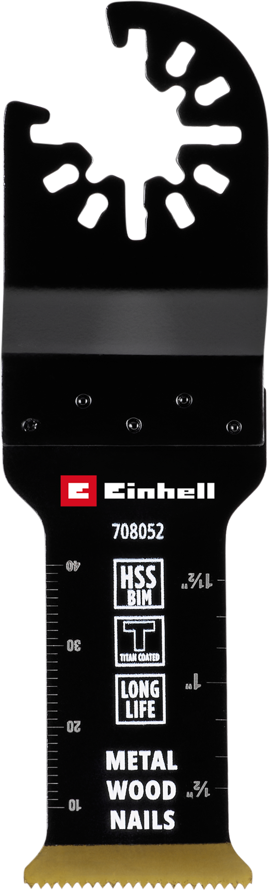 Einhell HSS-BiM-Tauchsägeblatt mit Universalaufnahme und Titanbeschichtung, gerade, 29 x 54 mm