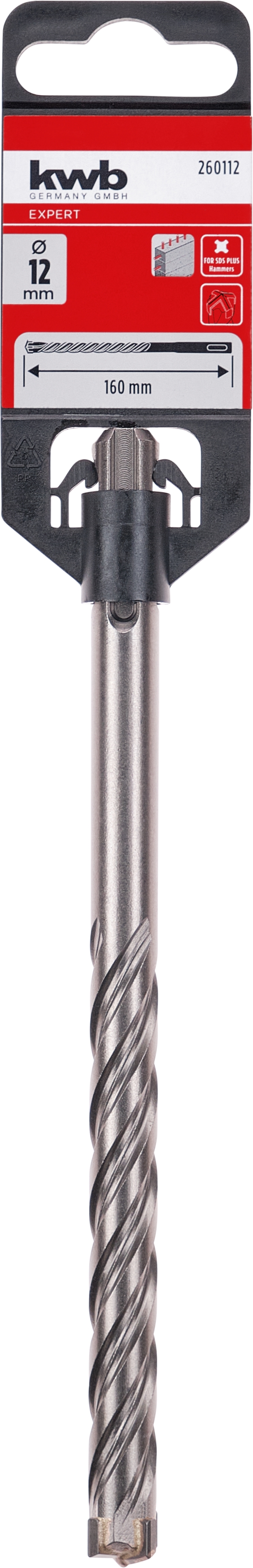 Kwb Hammerbohrer HB4X, 12 x 160 mm SB Kwb Hammerbohrer HB4X, 12 x 160 mm SB