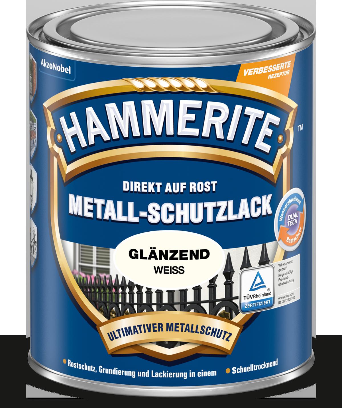 157312_4007591565099_5087597_HT_Metallschutzlack_750ml_GL_weiss HAMMERITE GL 750ML WEIß