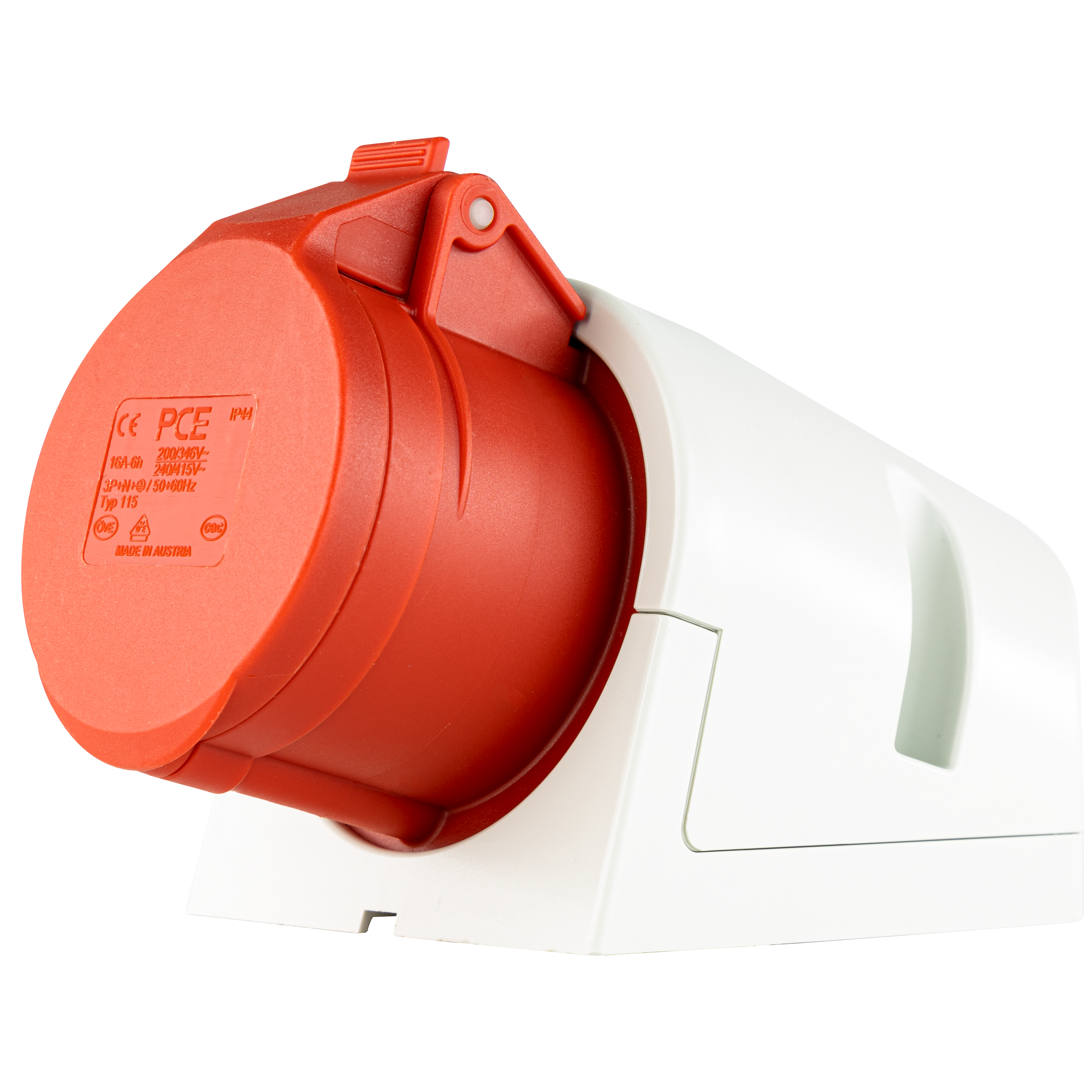 REV CEE-Wandsteckdose 5-polig, 400V, 16 A, IP44, rot-grau