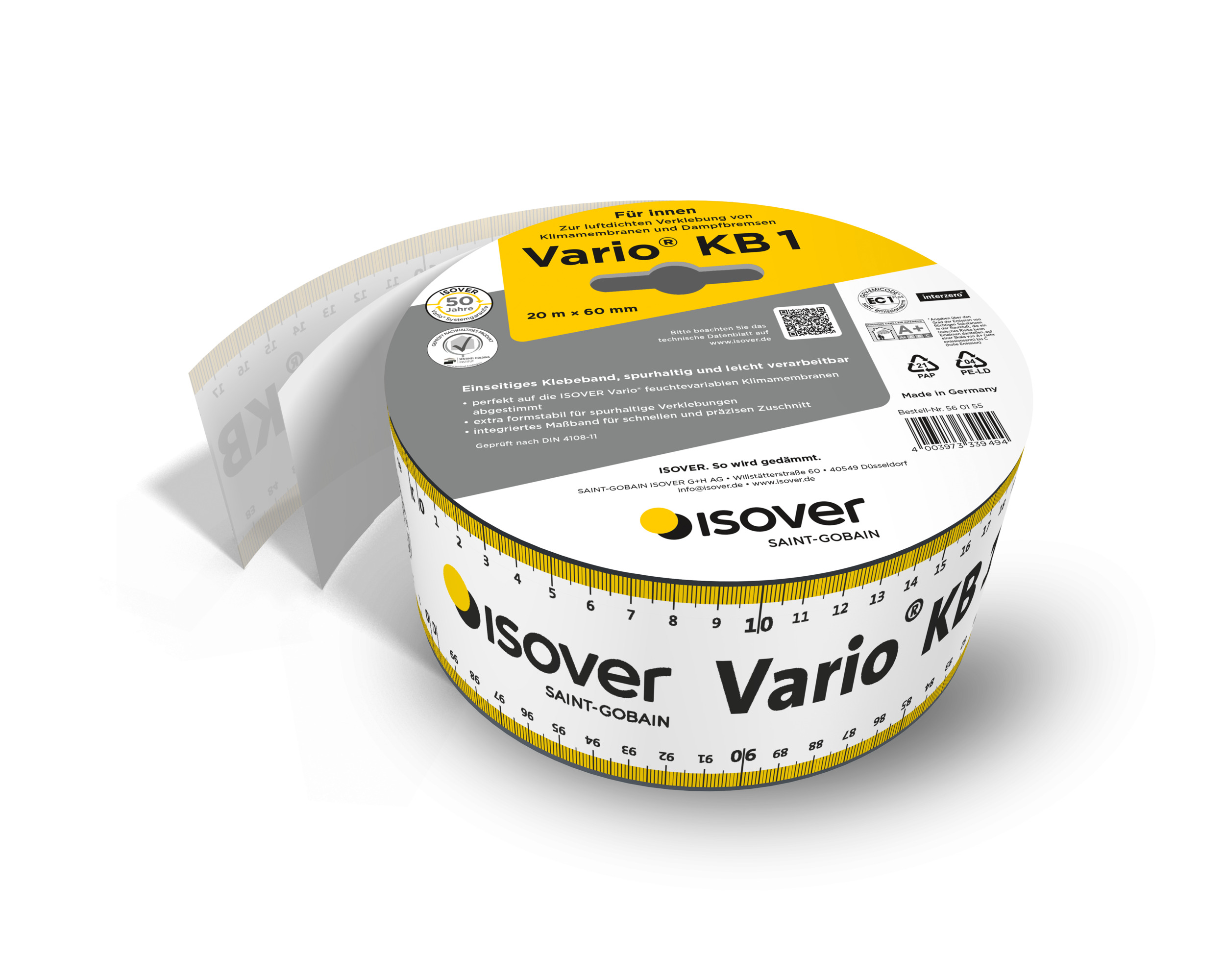 Isover Einseitiges Klebeband Vario® KB 1, 60 mm x 20 m