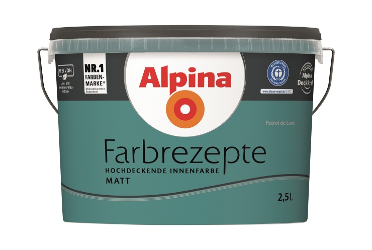Alpina Farbrezepte Petrol de Luxe, 2,5L