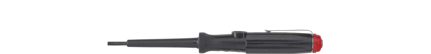 Wiha Spannungsprüfer 150-250 Volt, Schlitz schwarz, mit Ansteckclip in Blister