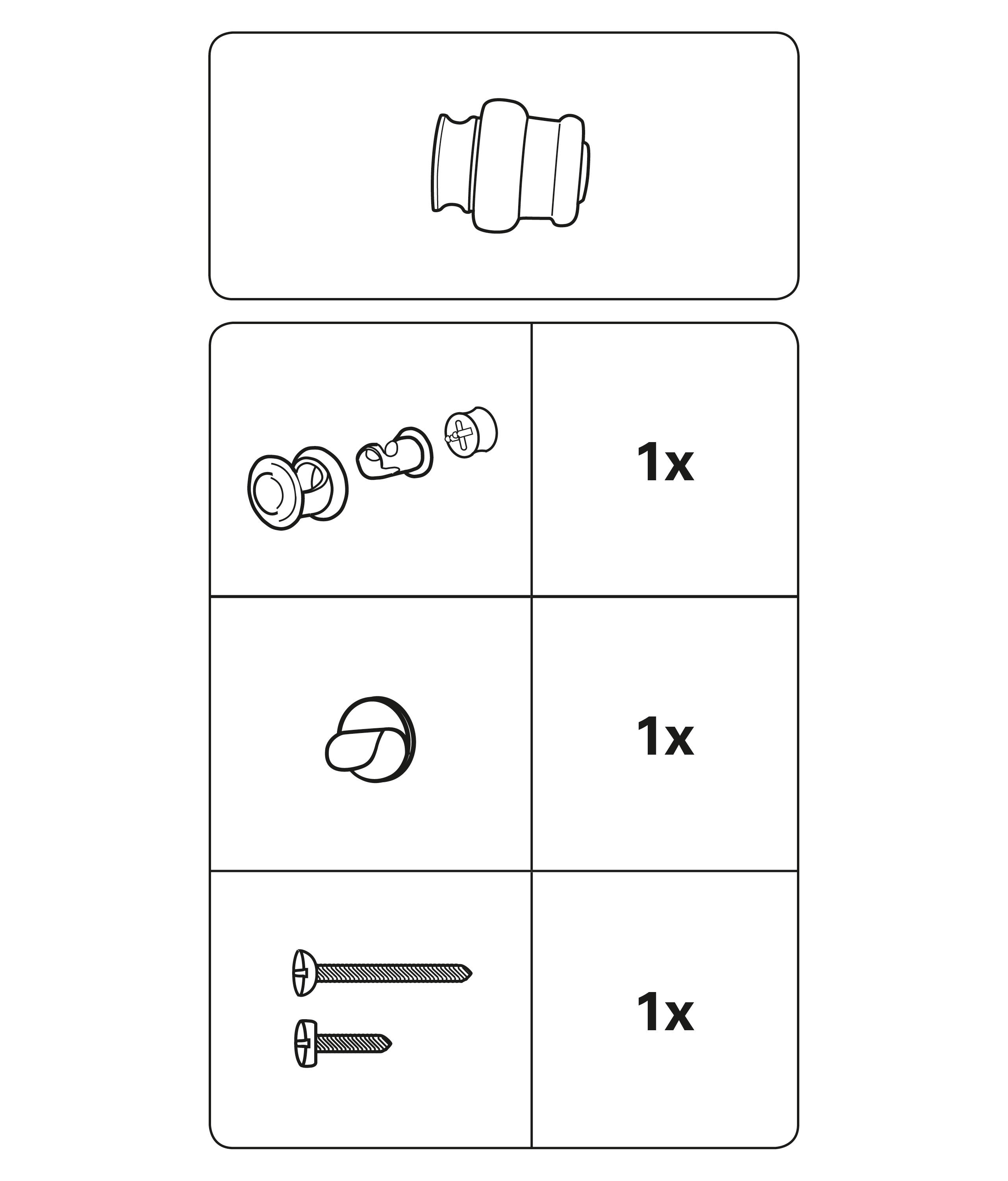 098324_03 GARDINIA TRÄGER F. VITRAGESTANGE WEISS