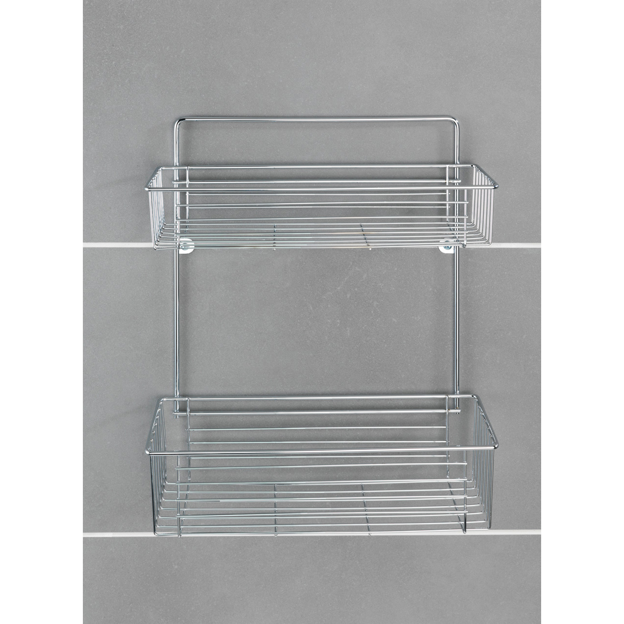 422852-Wandregal-Avesta-chrom_AMBI_03 WENKO WANDREGAL AVESTA 2ETAGEN CHROM 12X32X38CM