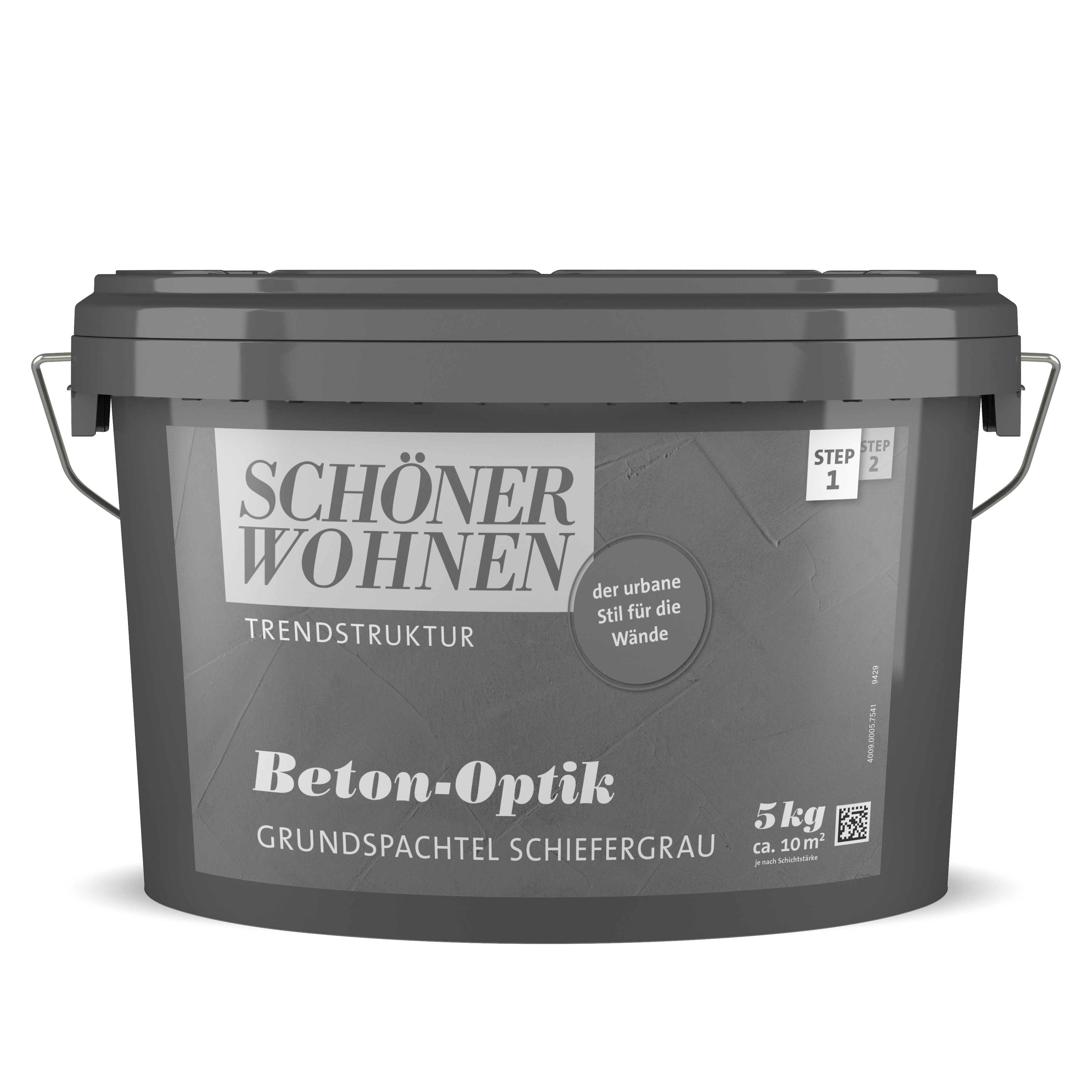 SW_9429-0005-7541 Schöner Wohnen Beton-Optik Grundspachtel, schiefergrau