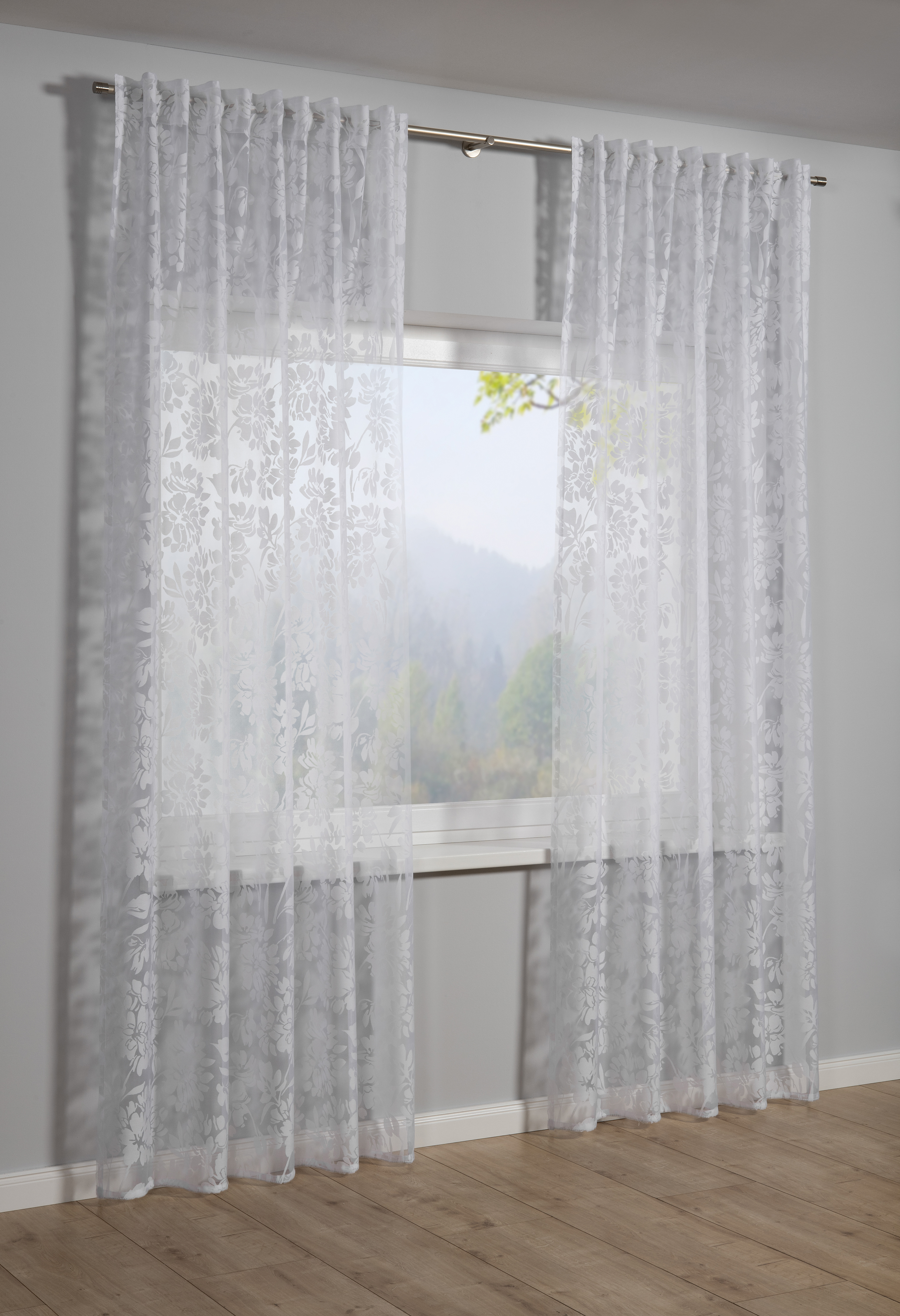 Sehlbach Schal mit Gardinenband weiß, 135 x 245 cm Sehlbach Schal mit Gardinenband weiß, 135 x 245 cm