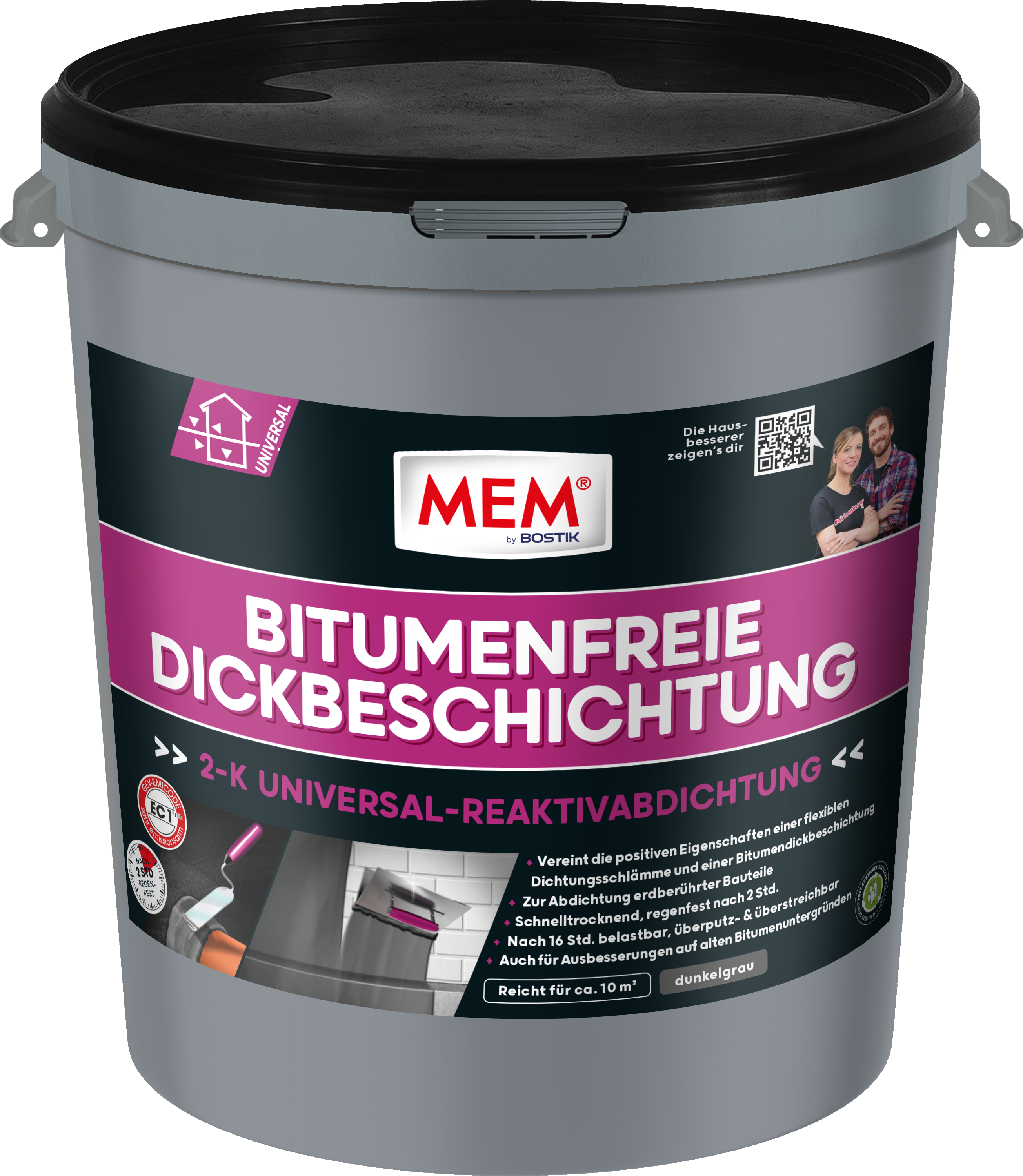 MEM Bitumenfreie Dickbeschichtung, 5 Kg