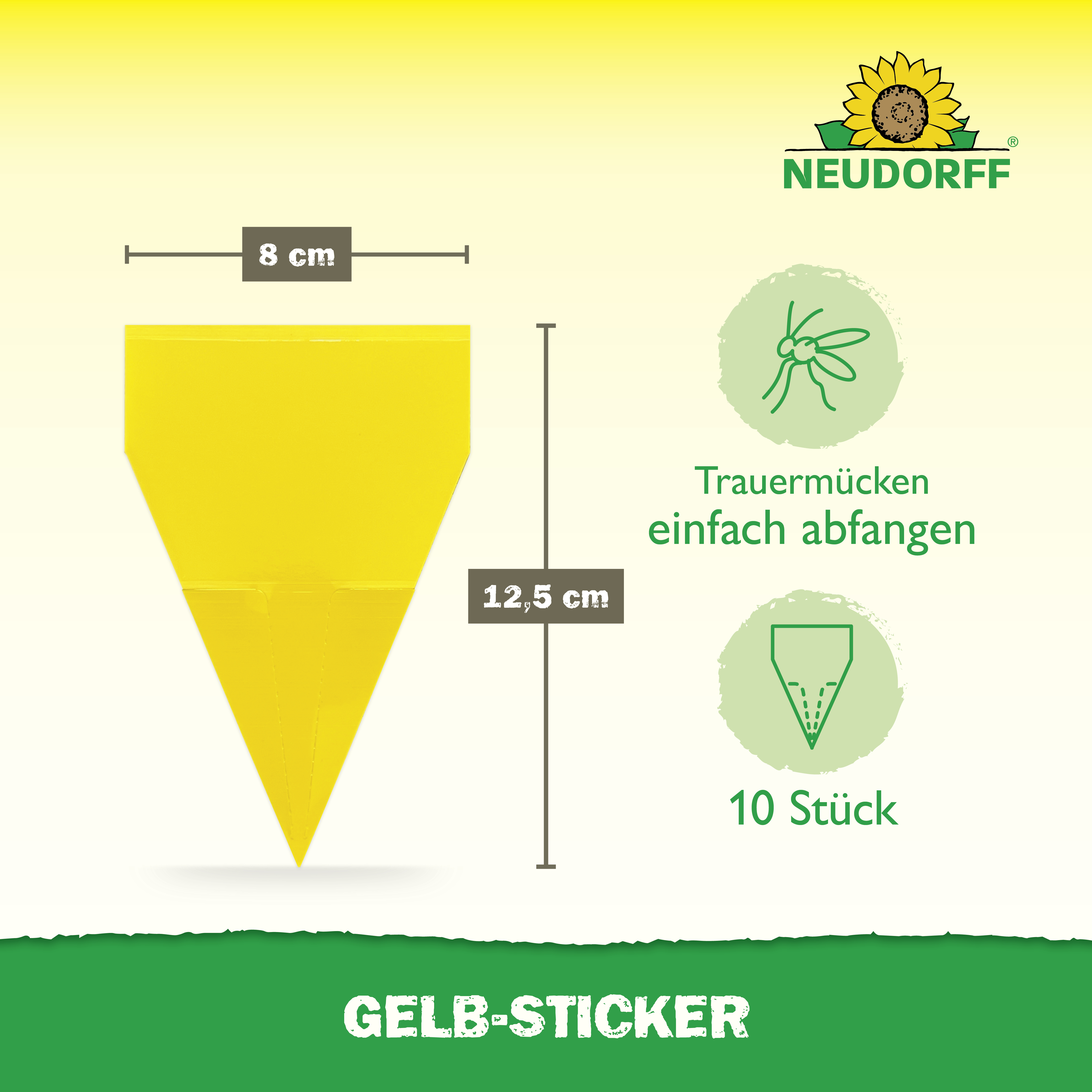 Neudorff Gelb-Sticker
