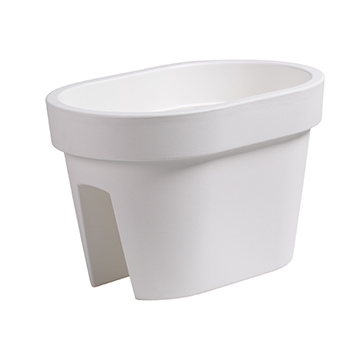 691036 GELÄNDERTOPF L.R.396X266X250MM WEISS PRO