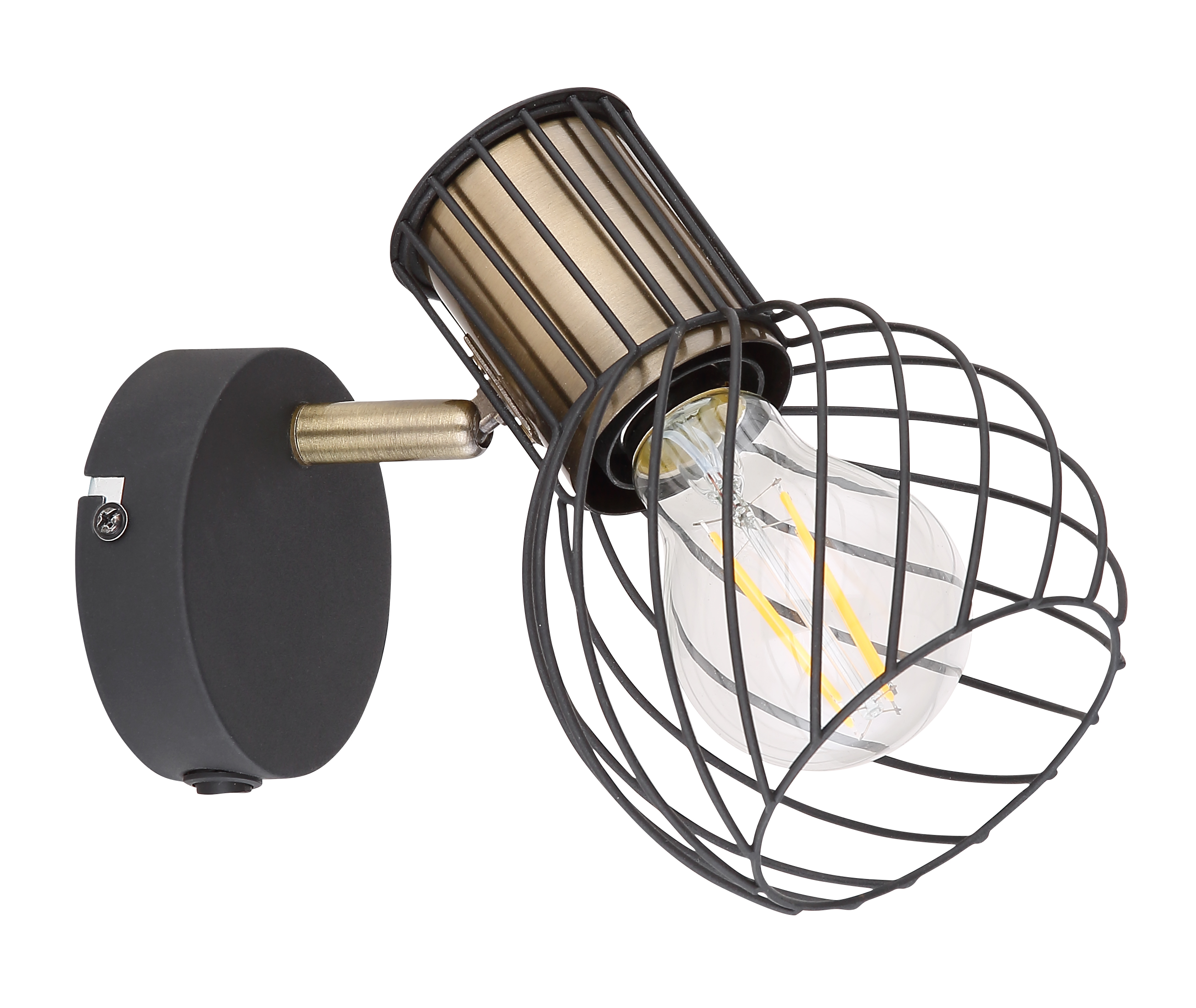 779557-3 Globo Spotlight Strahler aus Metallgitter schwarz