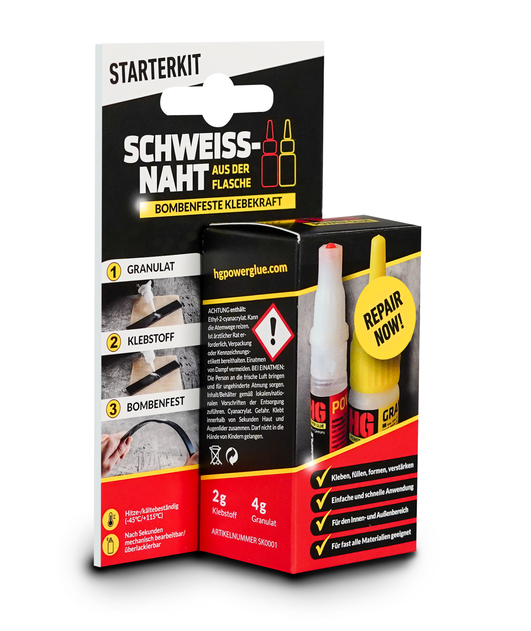 HG Power Glue Starterkit, 2/4 g HG Power Glue Starterkit, 2/4 g