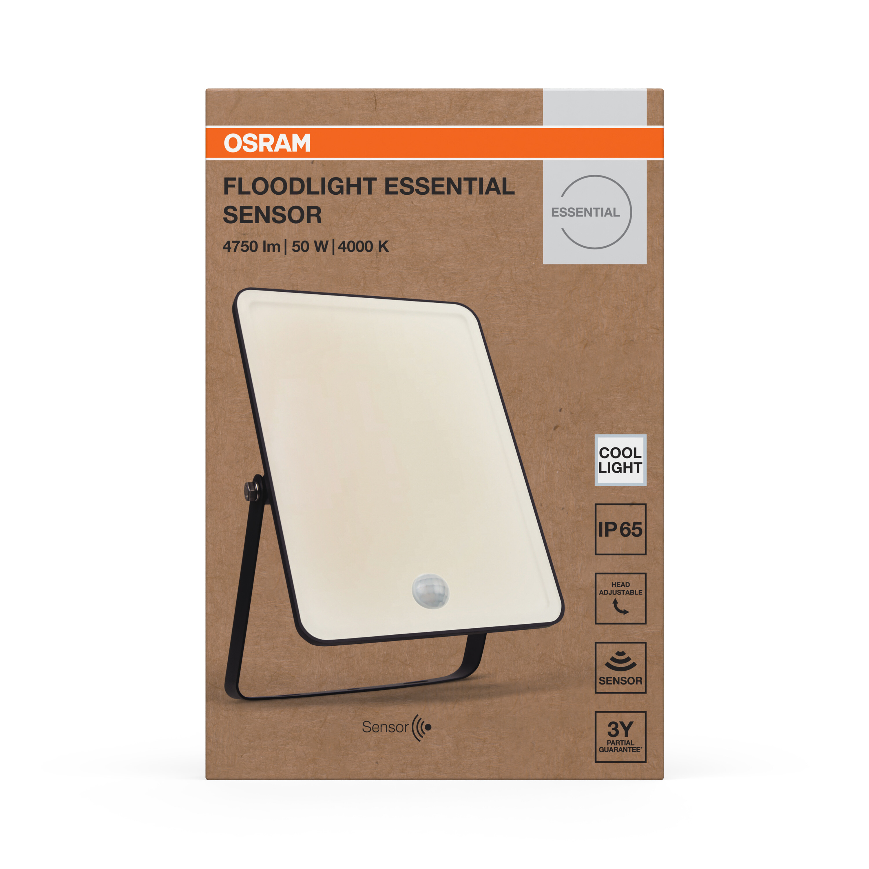Osram Fluchtlicht Essential LED-Strahler, 50W, schwarz