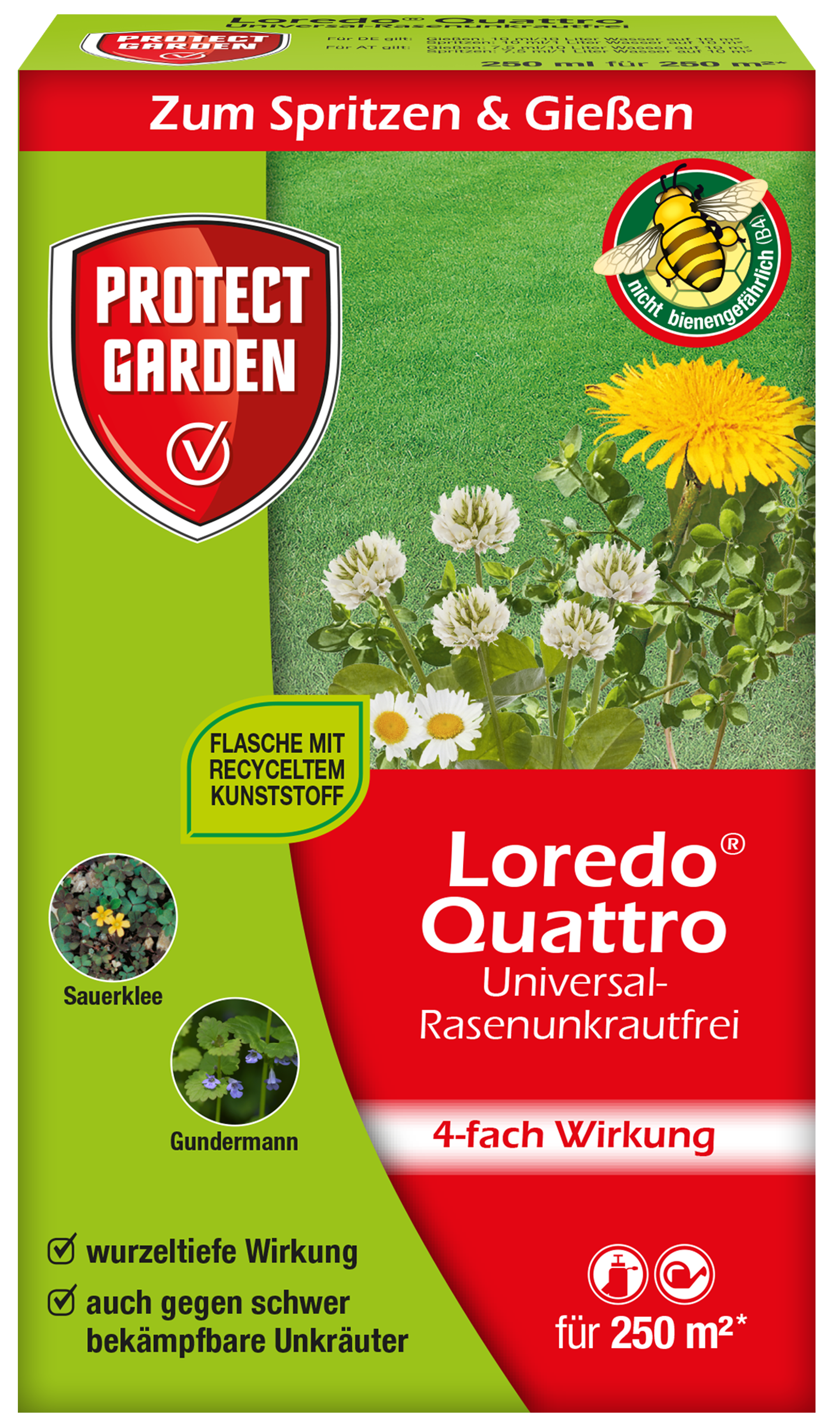 Protect Garden Loredo Quattro Universal-Rasenunkrautfrei, 250 ml Protect Garden Loredo Quattro Universal-Rasenunkrautfrei, 250 ml