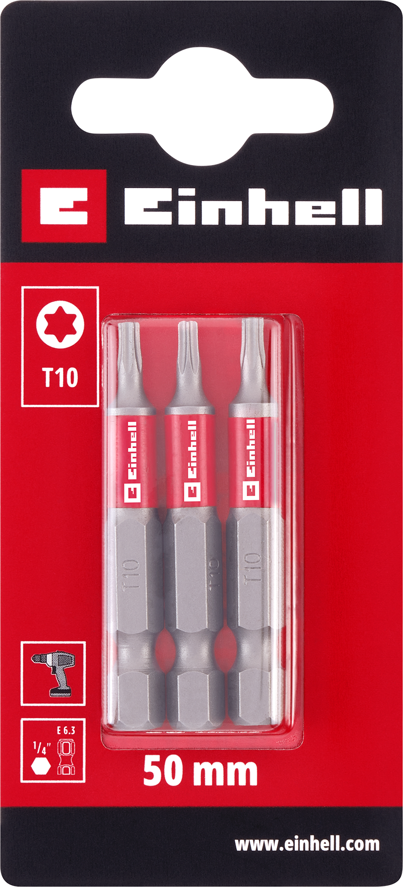 Einhell Standard-Bits, 50 mm, T10